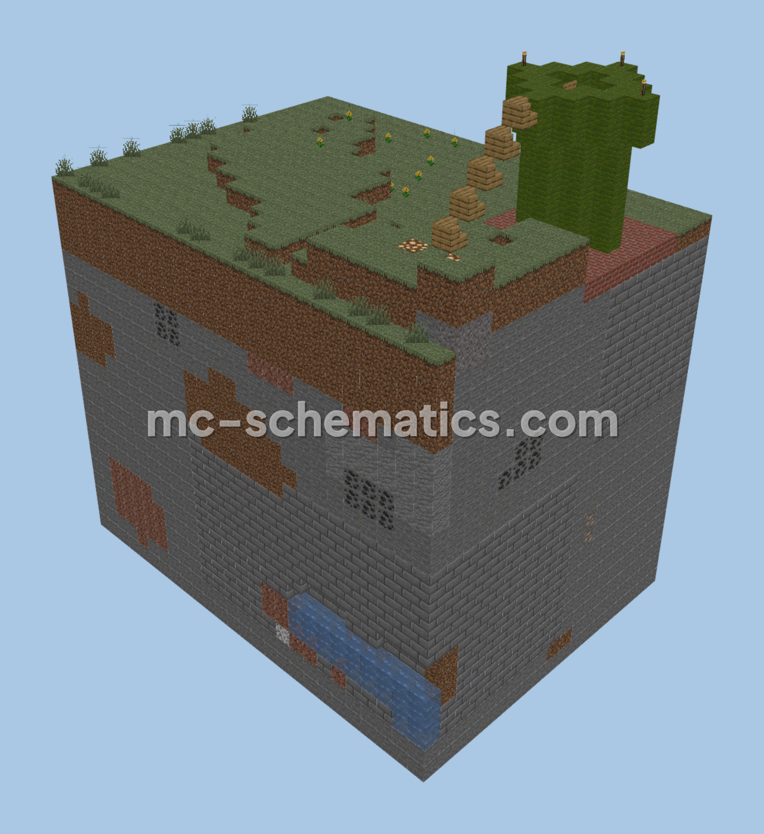 Mario Underground Hideout Minecraft schematic preview