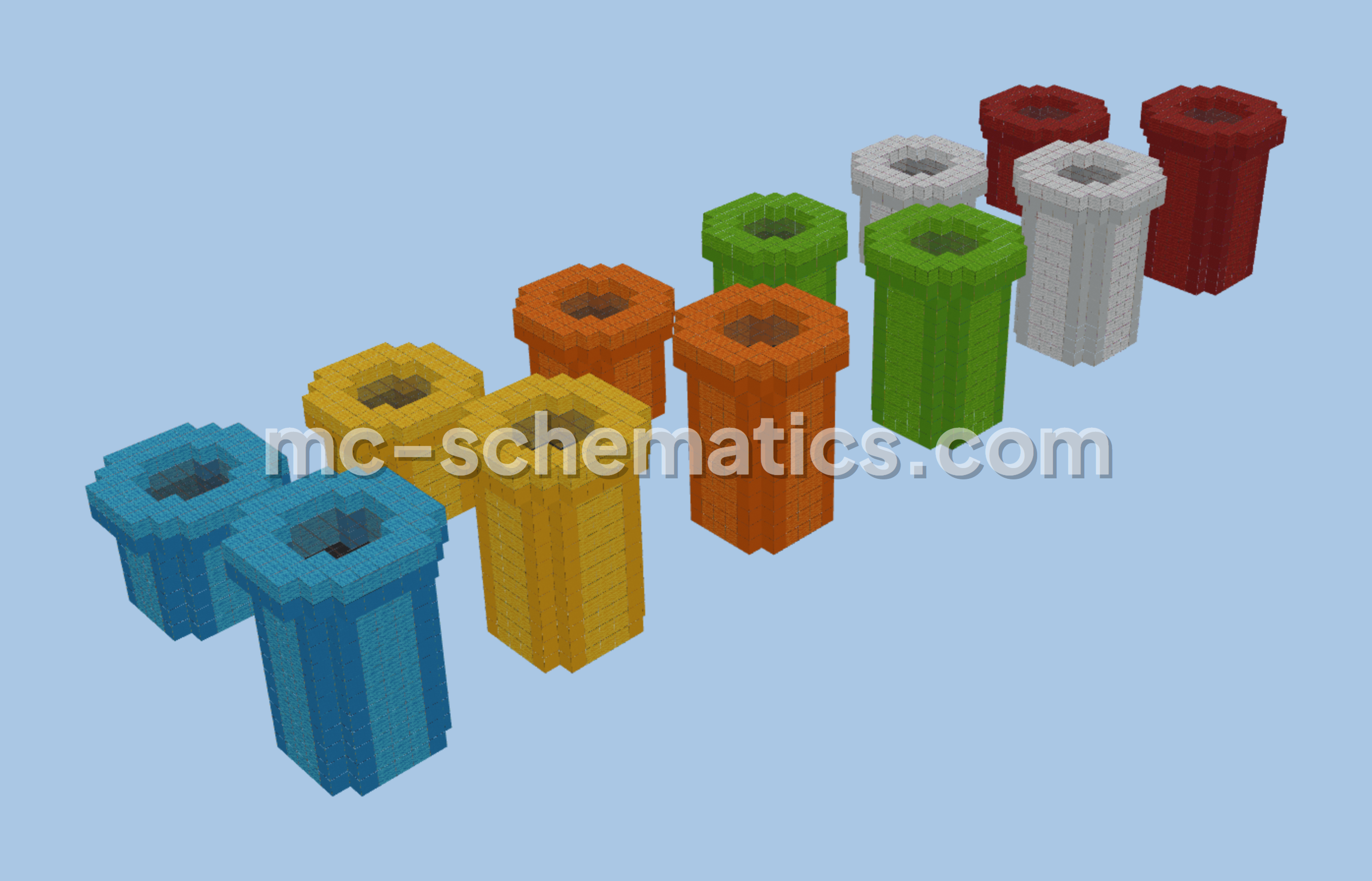 Mario World Pipe Decoration Minecraft schematic preview