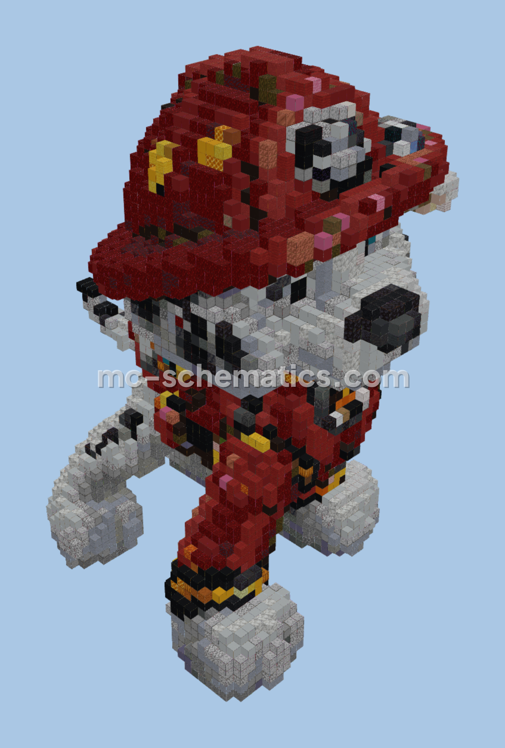 Marshall Fire Truck Minecraft schematic preview