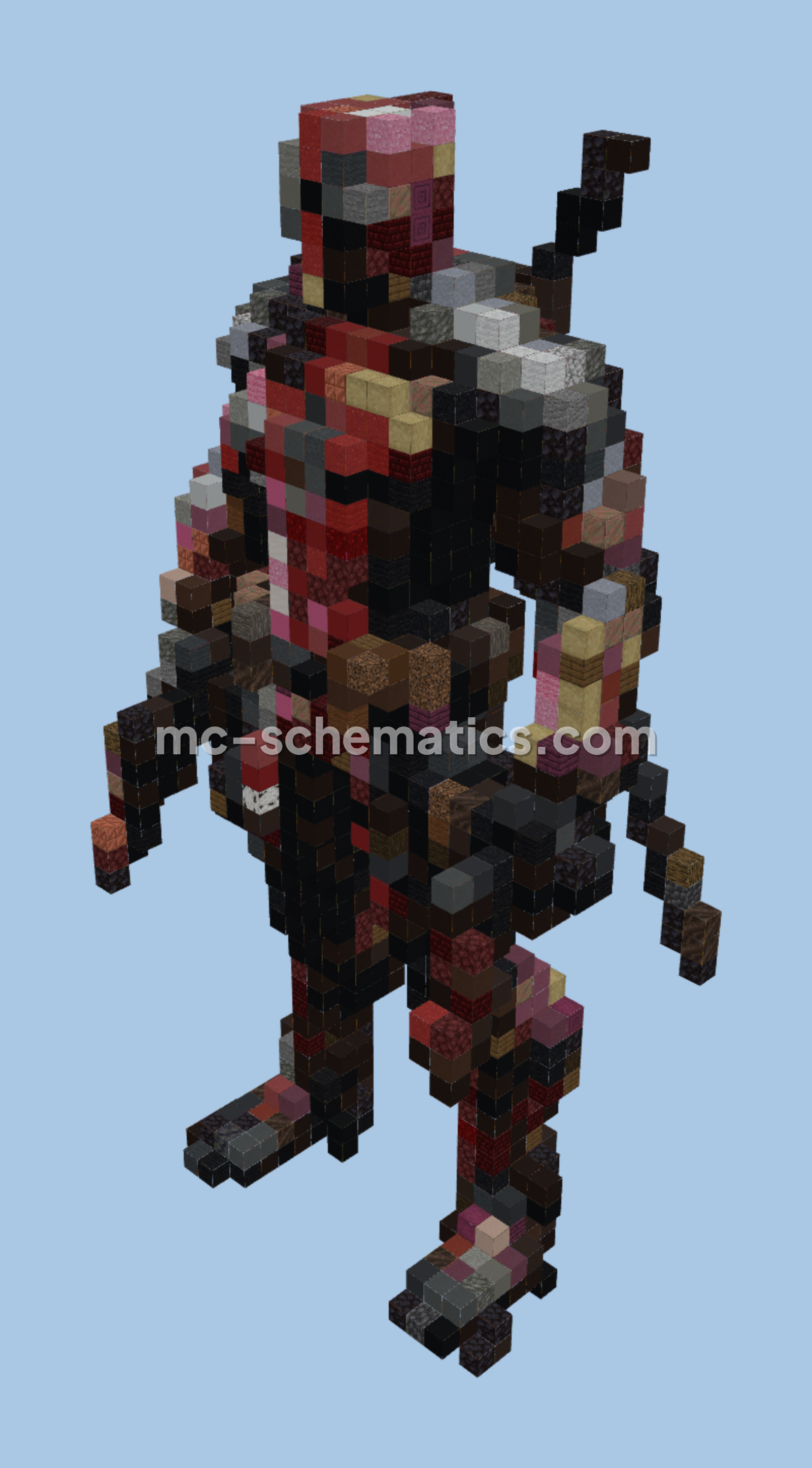 Marvel Deadpool Statue Minecraft schematic preview