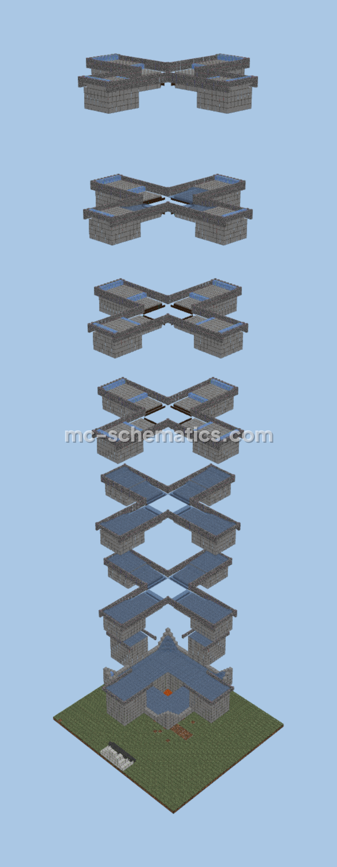 Massive 40-Module Iron Farm Minecraft schematic preview