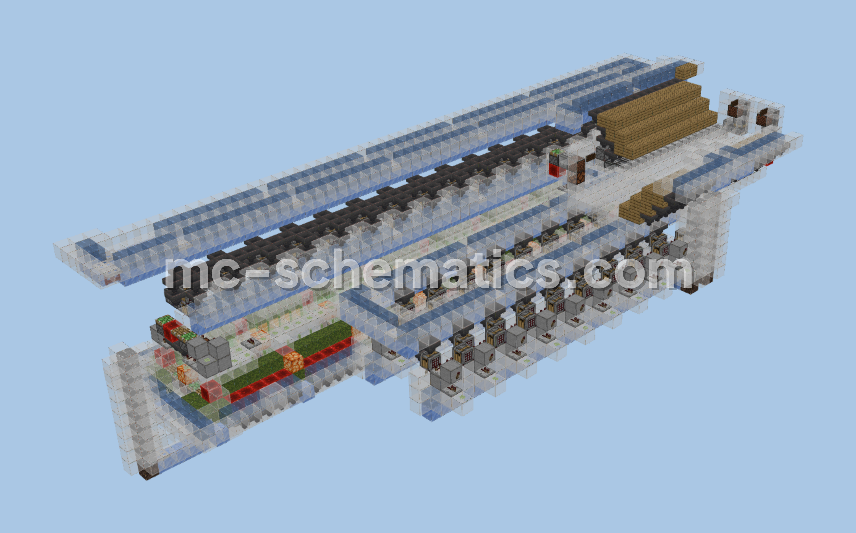 Massive Bamboo Farm With Auto Crafter Minecraft schematic preview