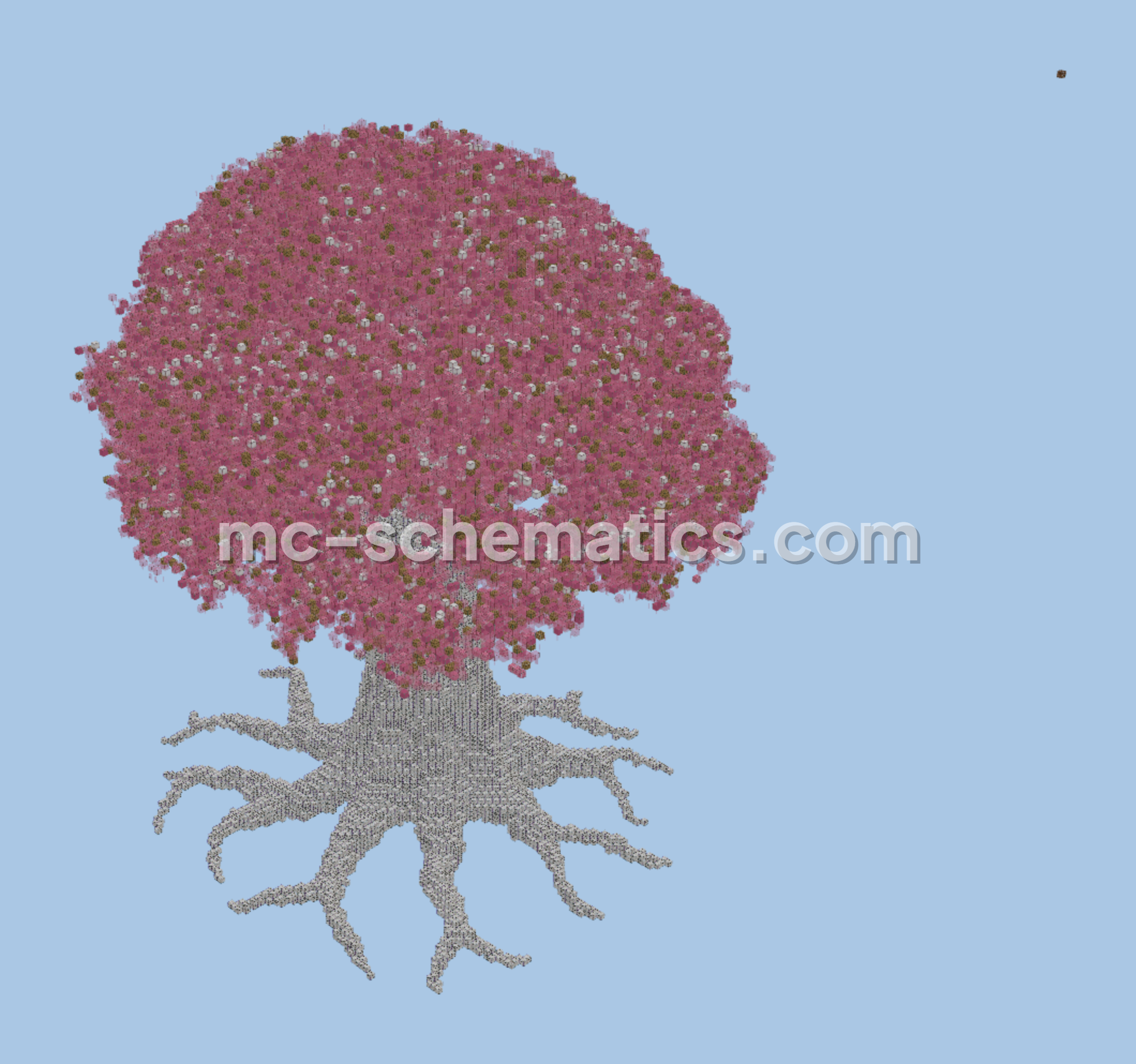 Massive Custom Cherry Blossom Tree Build Minecraft schematic