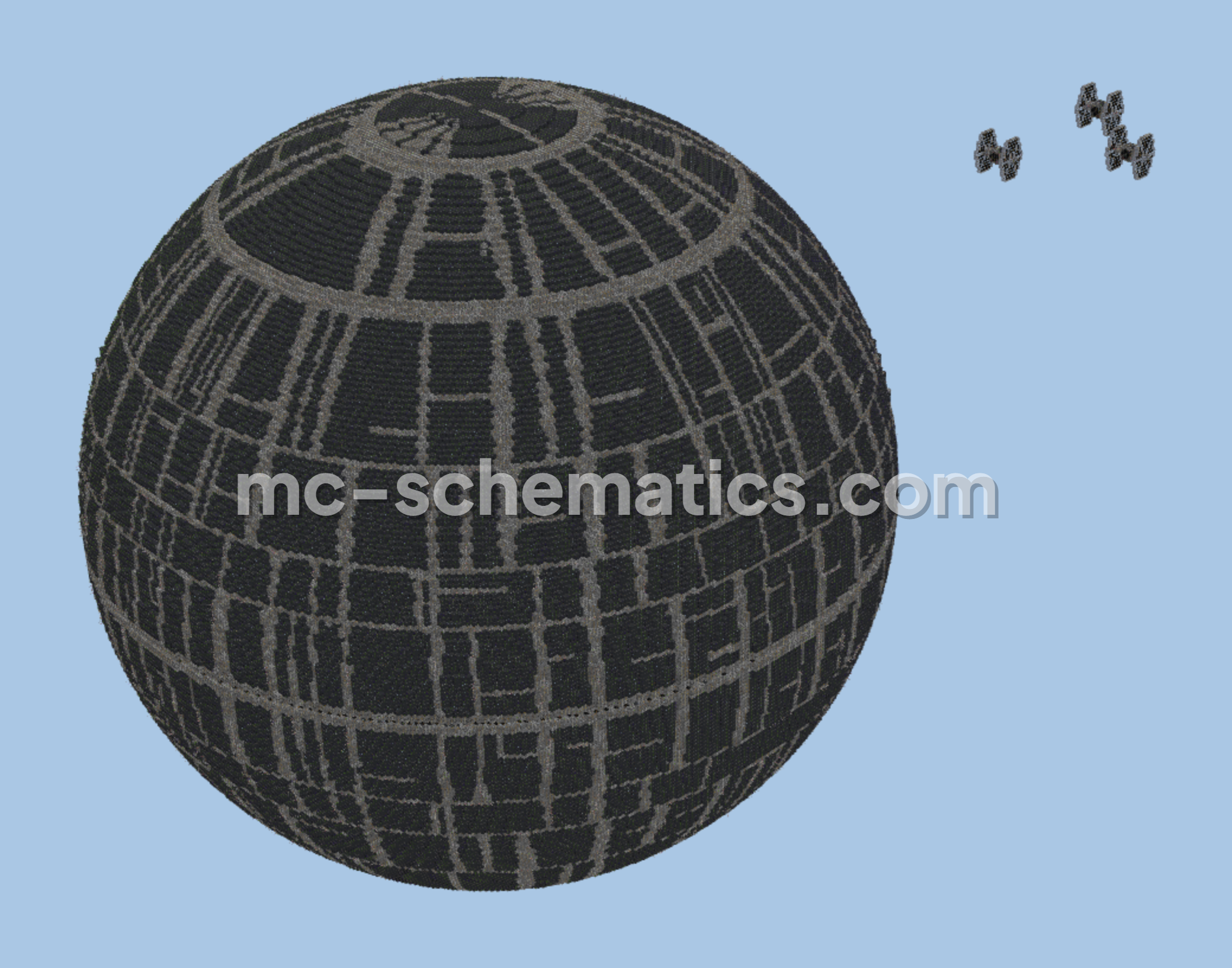 Massive Death Star Structure Minecraft schematic preview
