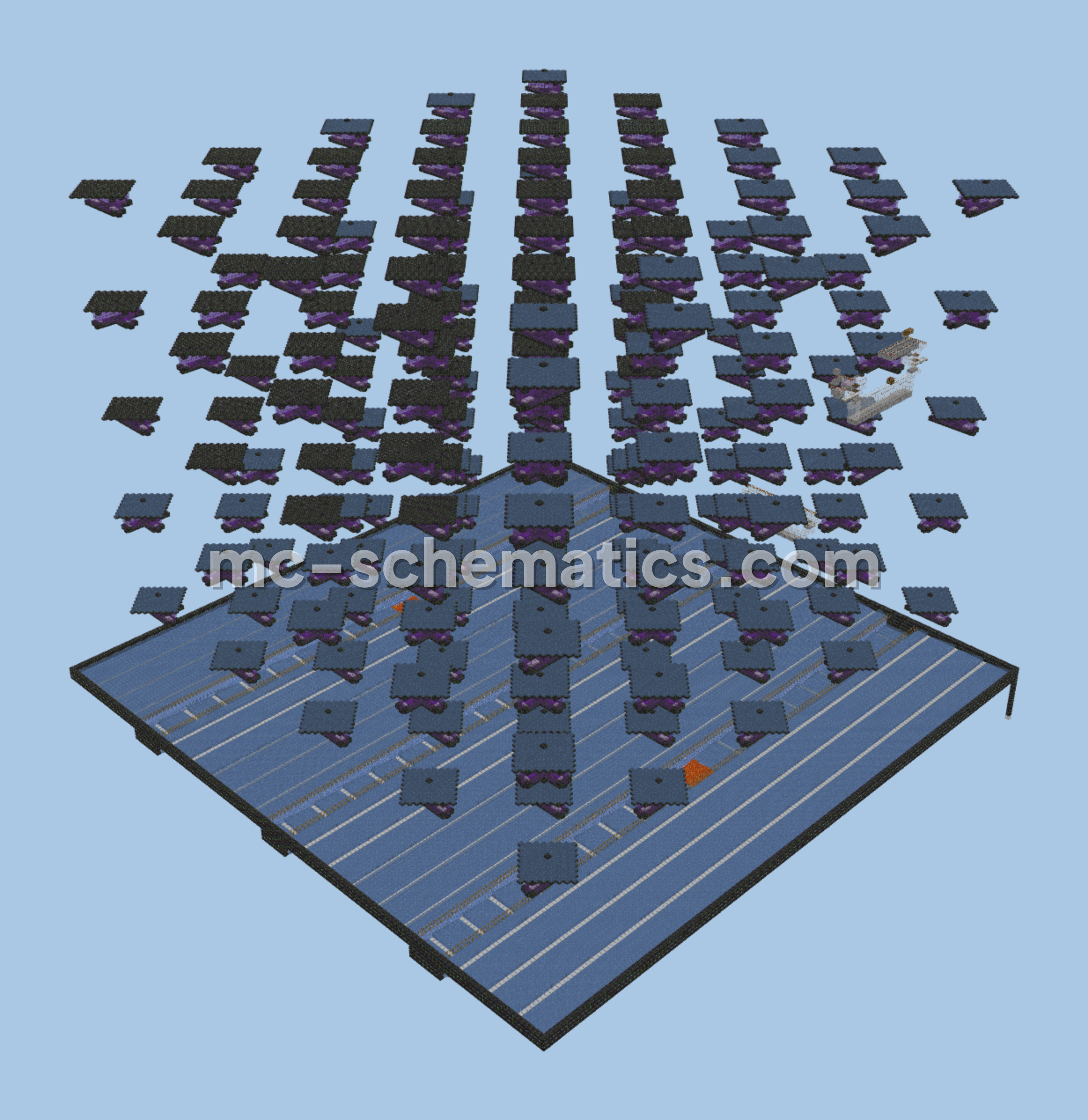 Massive Iron Farm Structure Minecraft schematic preview