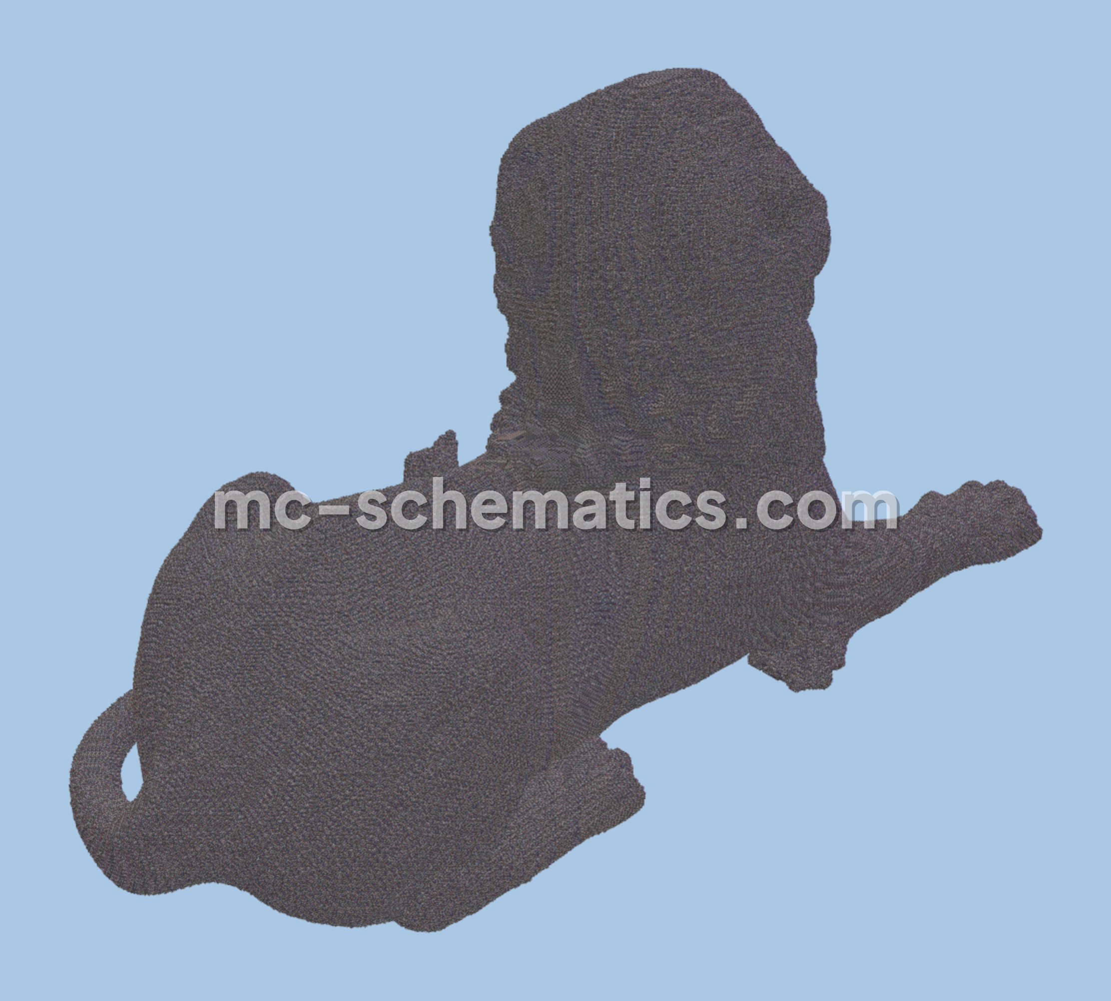 Massive Lion Statue Minecraft schematic preview