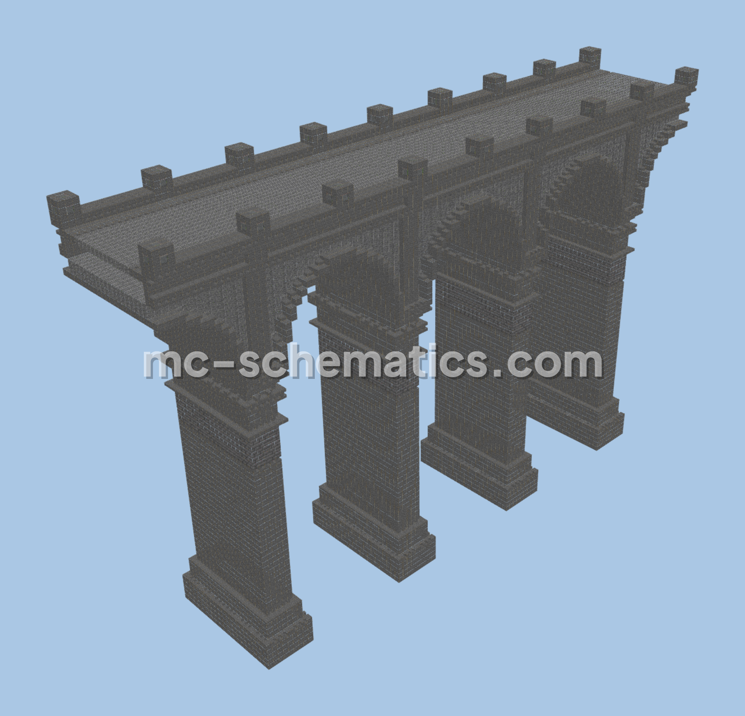 Massive Minecraft Bridge Minecraft schematic preview