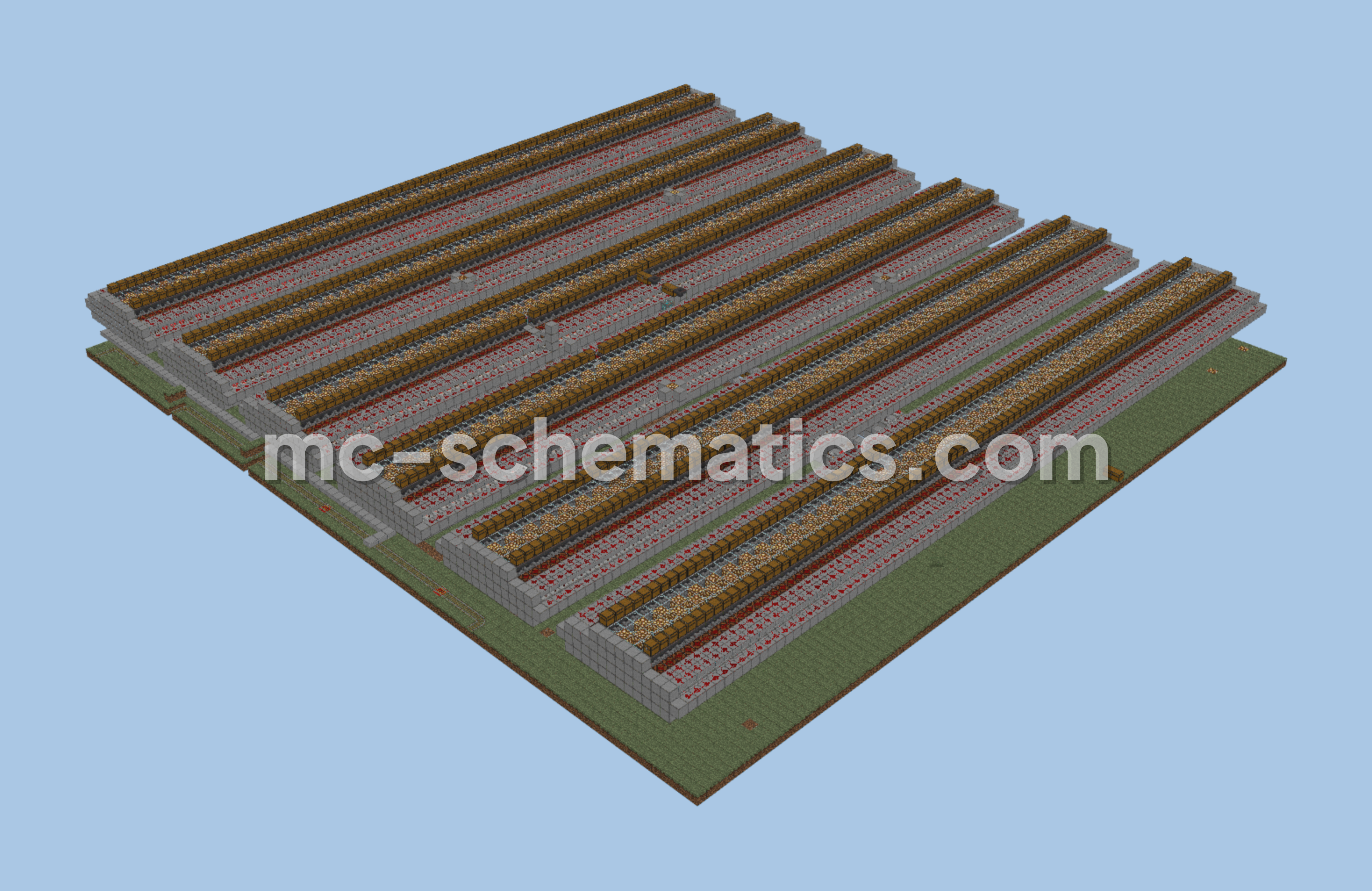Massive Stackable Bee Honey Farm Minecraft schematic preview