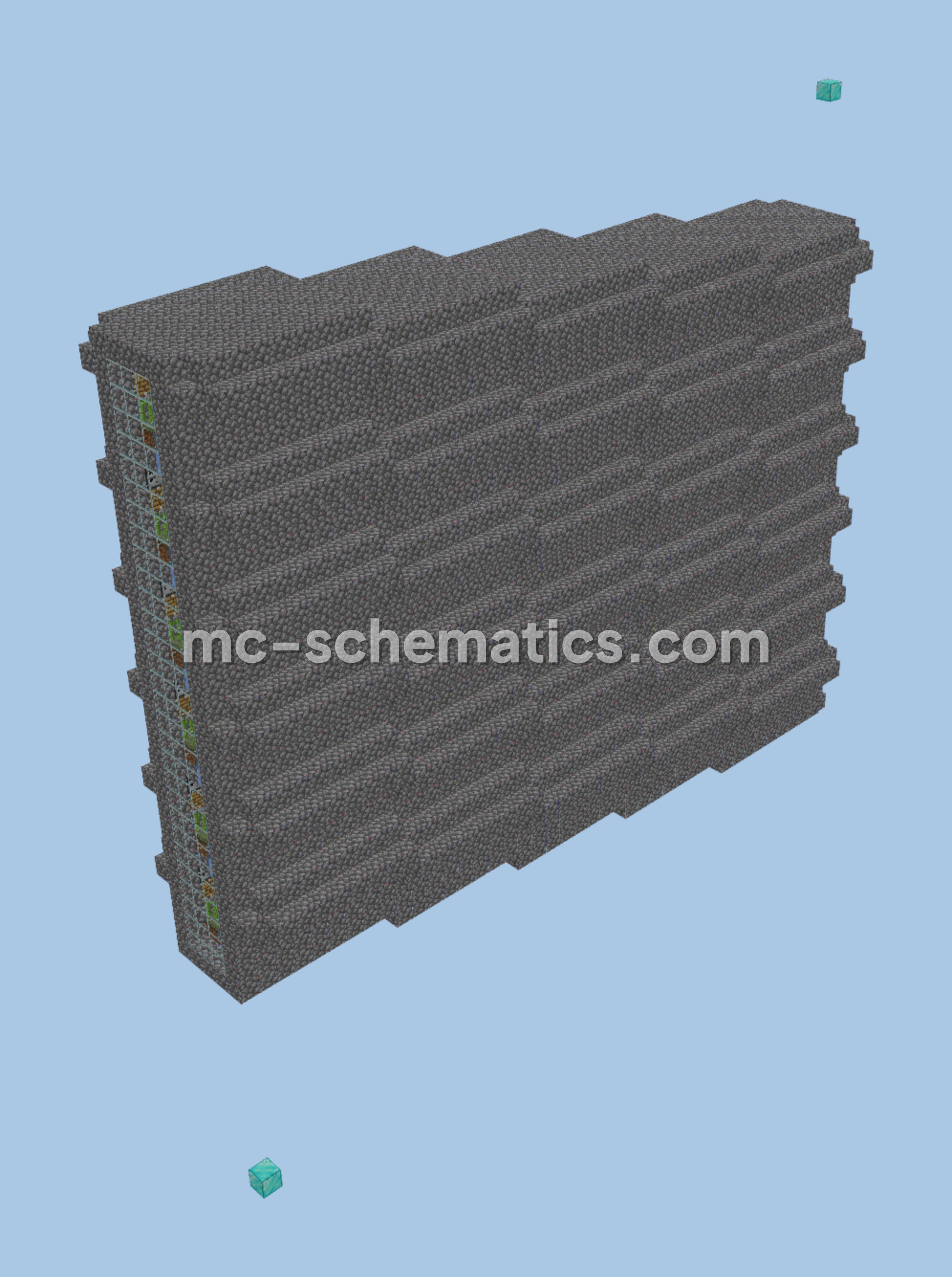 Massive Sugar Cane Farm With AutoCrafter Minecraft schematic preview