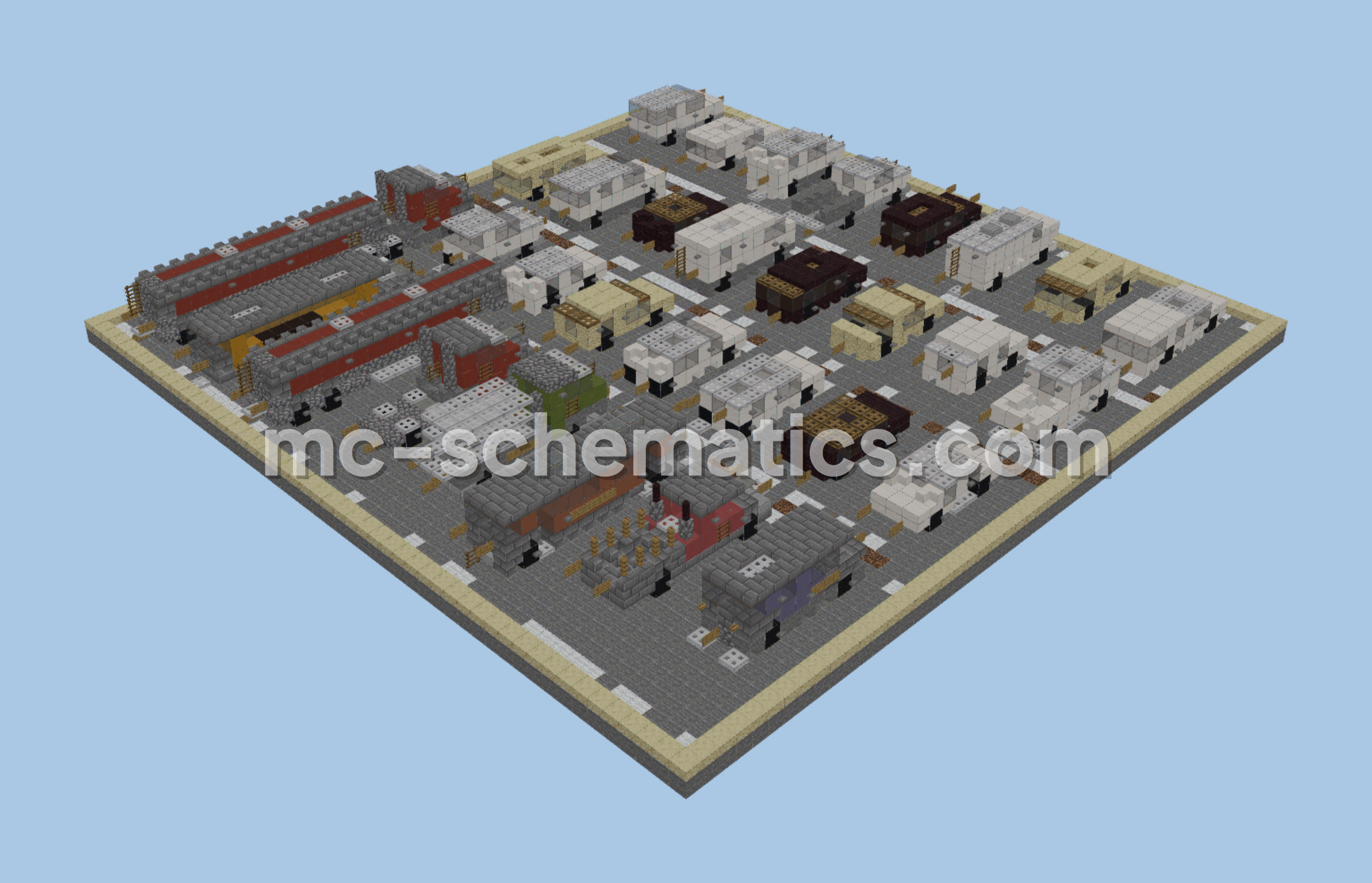 Massive Vehicle Collection Minecraft schematic preview