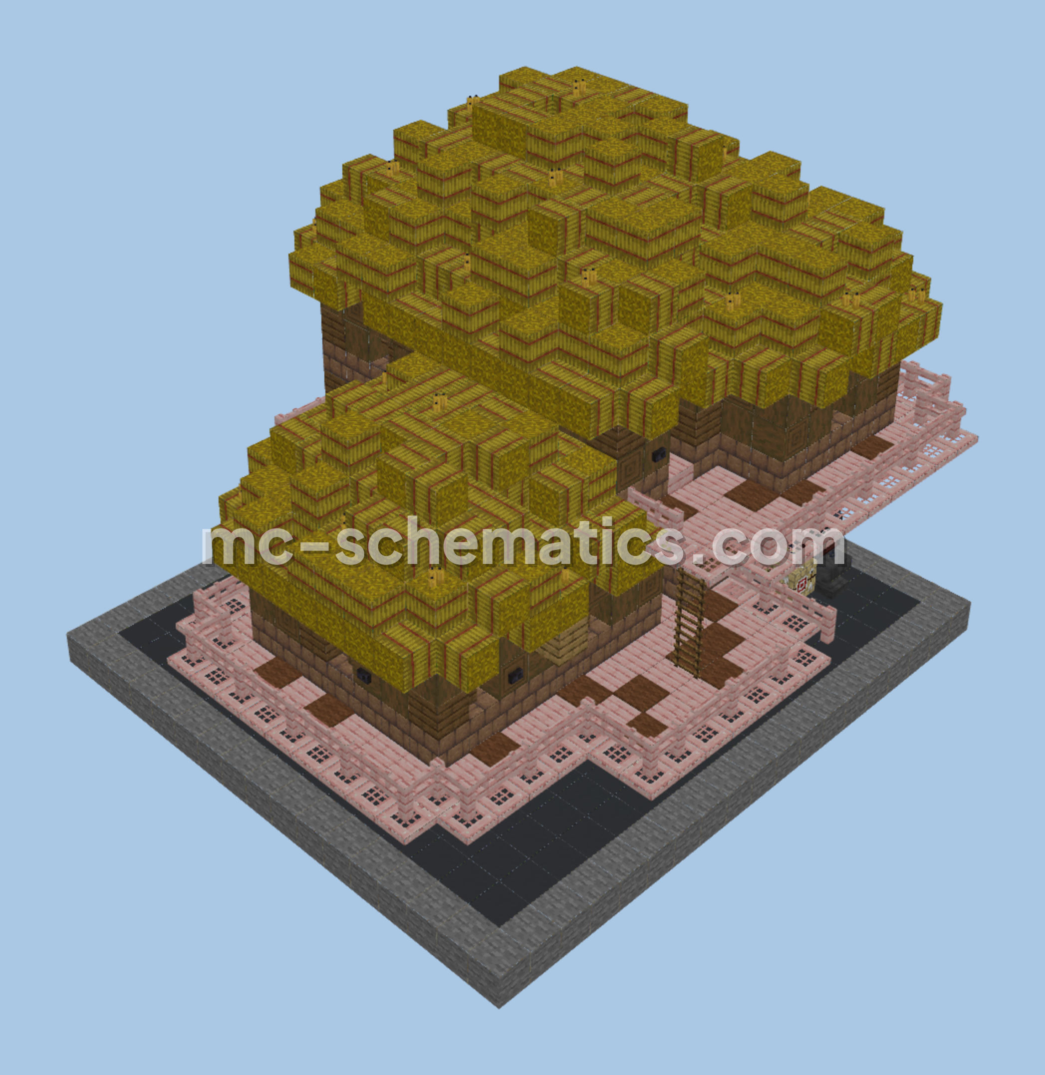 Mayan Treehouses Scale 1-10 Minecraft schematic preview