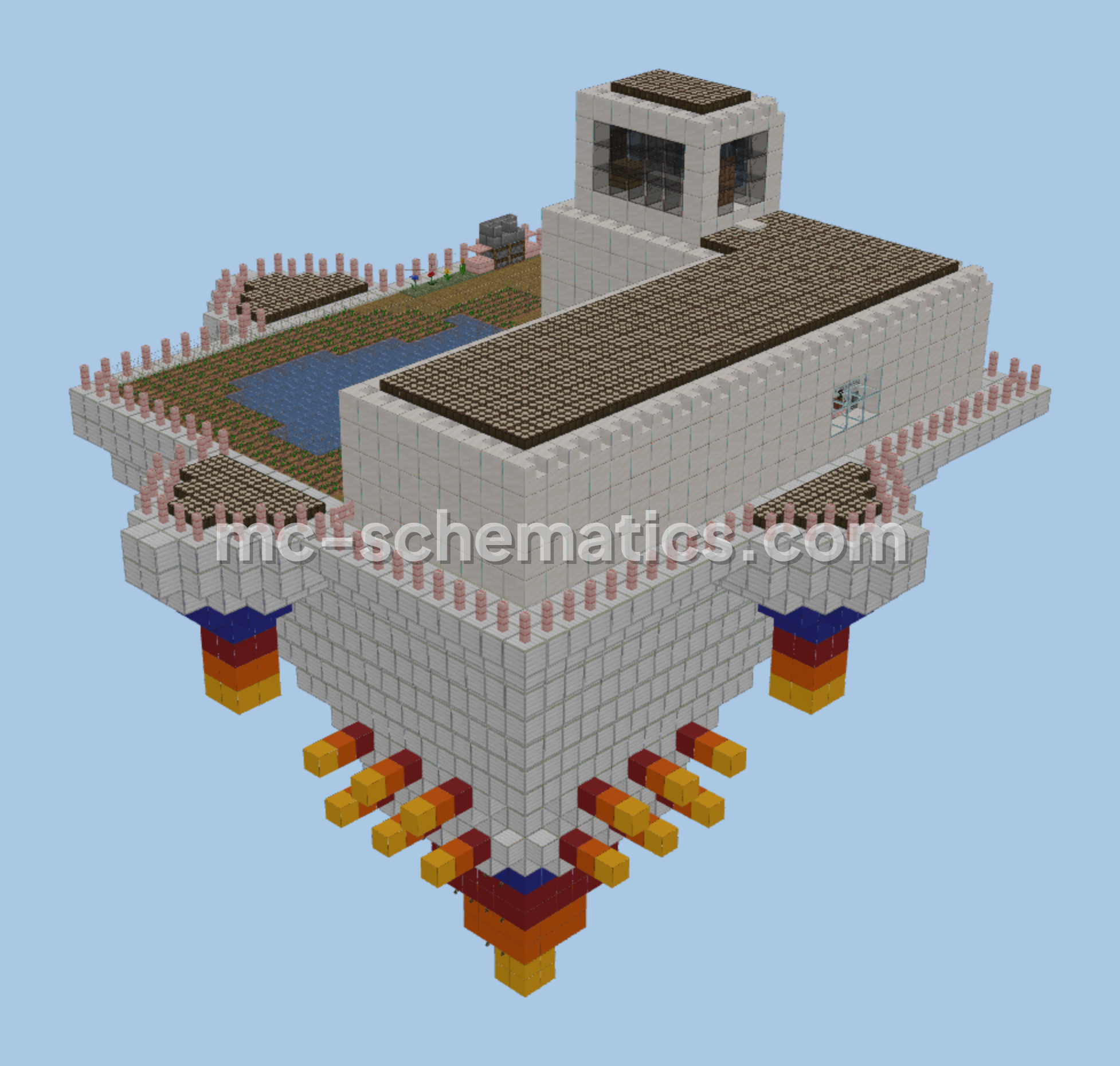Mechanical Floating Island Minecraft schematic preview