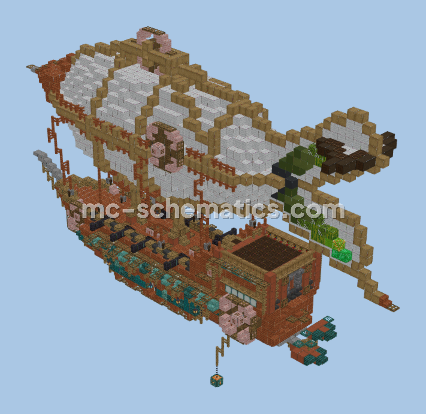 Medieval Airship Ultimate Minecraft Build Minecraft schematic preview