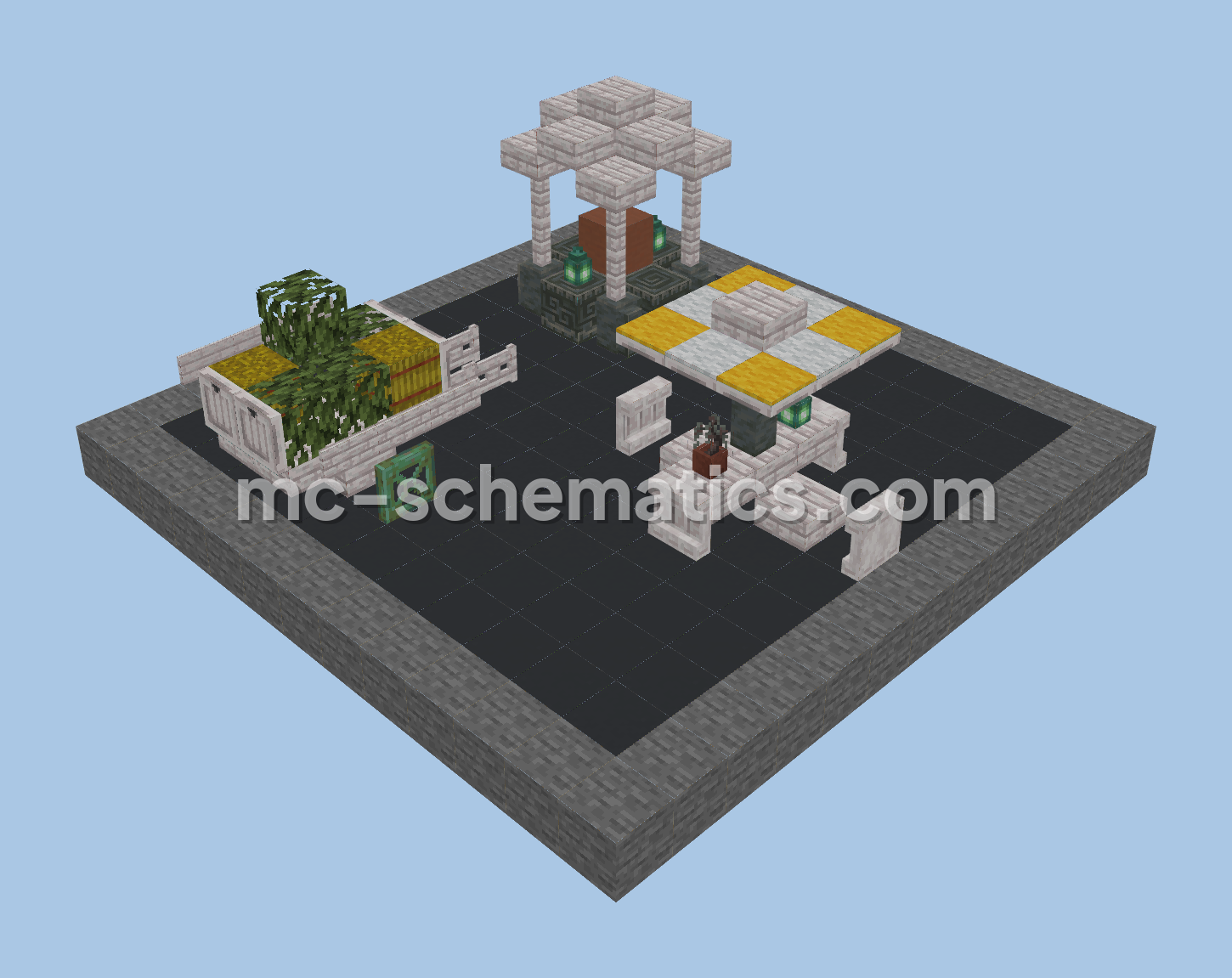 Medieval and Spooky Outdoor Decoration Assets Minecraft schematic