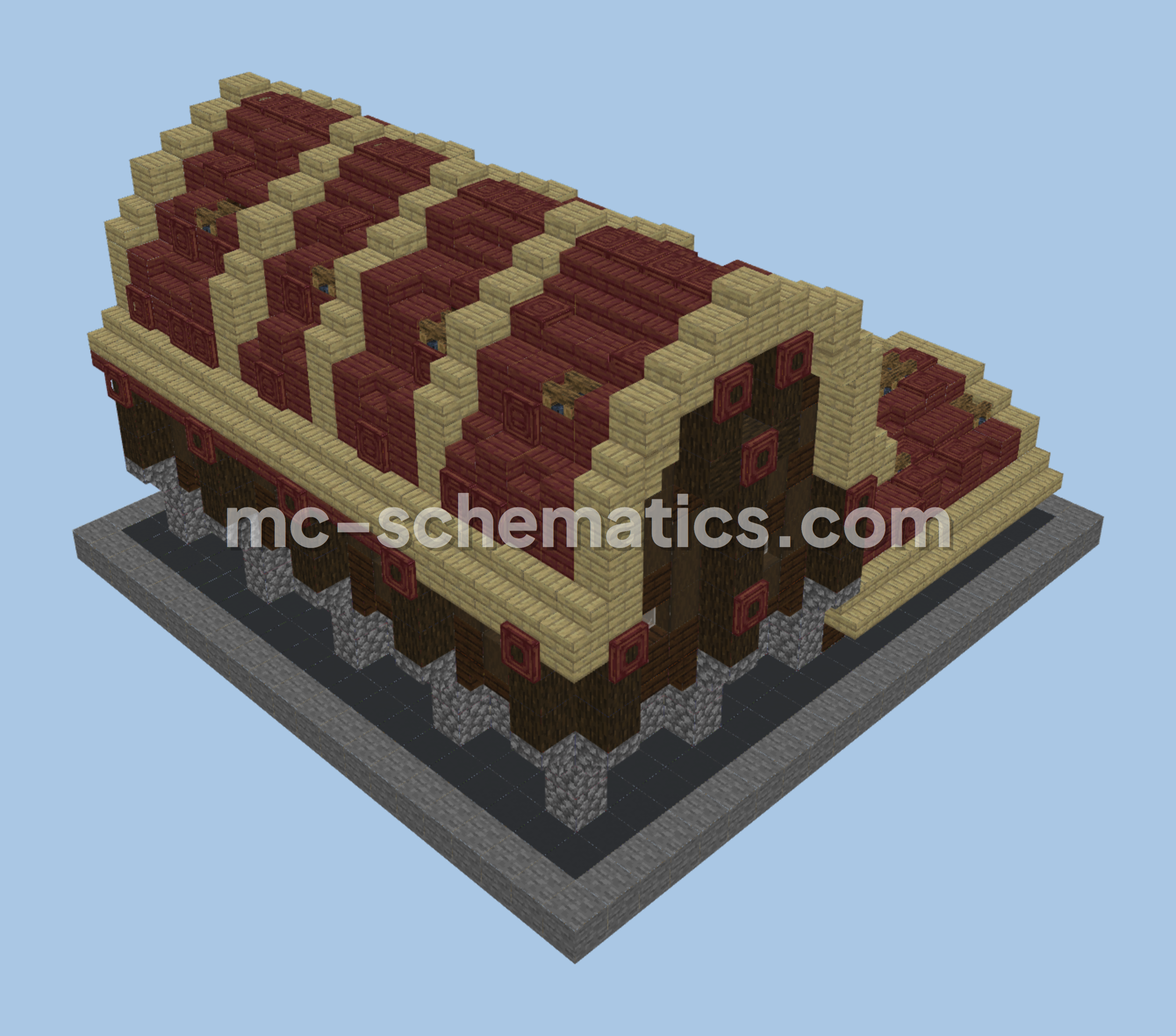 Medieval Barn House Minecraft schematic preview