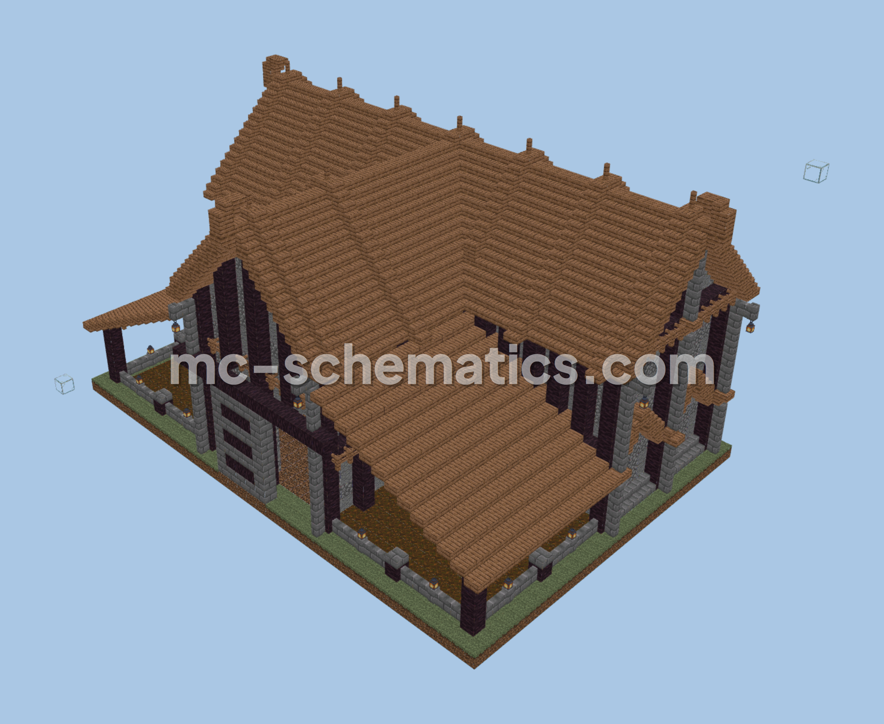 Medieval Barn Structure Minecraft schematic preview