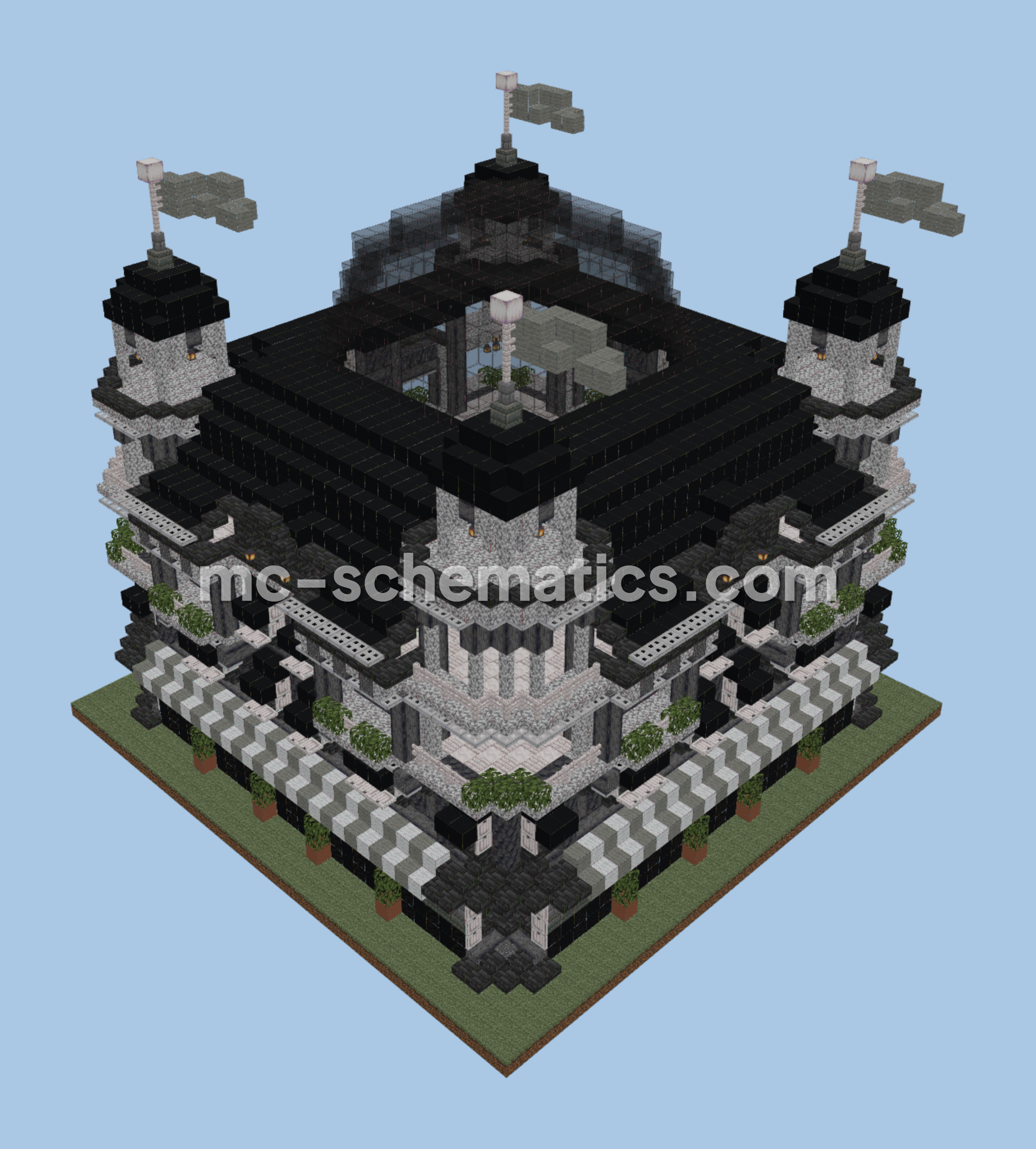 Medieval Black Shop Structure Minecraft schematic preview