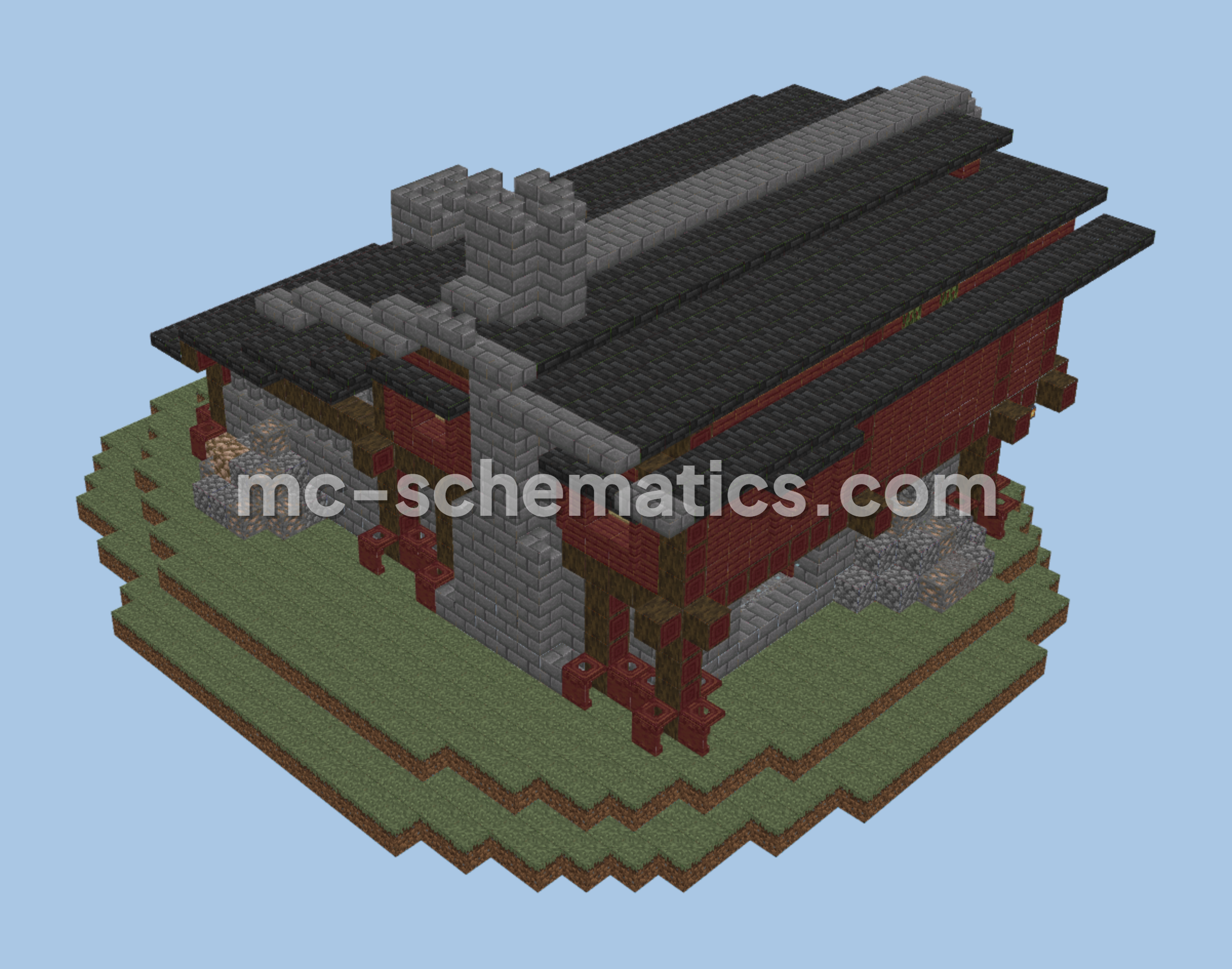 Medieval Blacksmith Structure Minecraft schematic preview