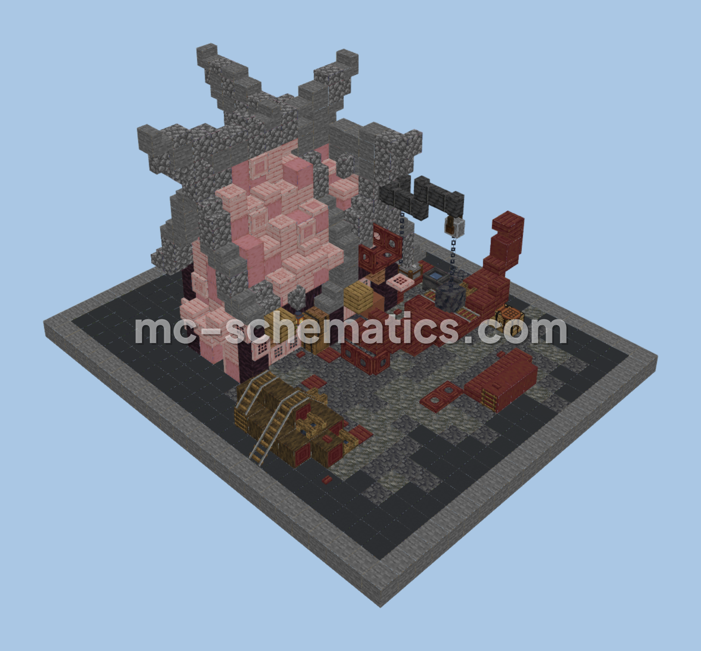 Medieval Carpenter House Minecraft schematic preview