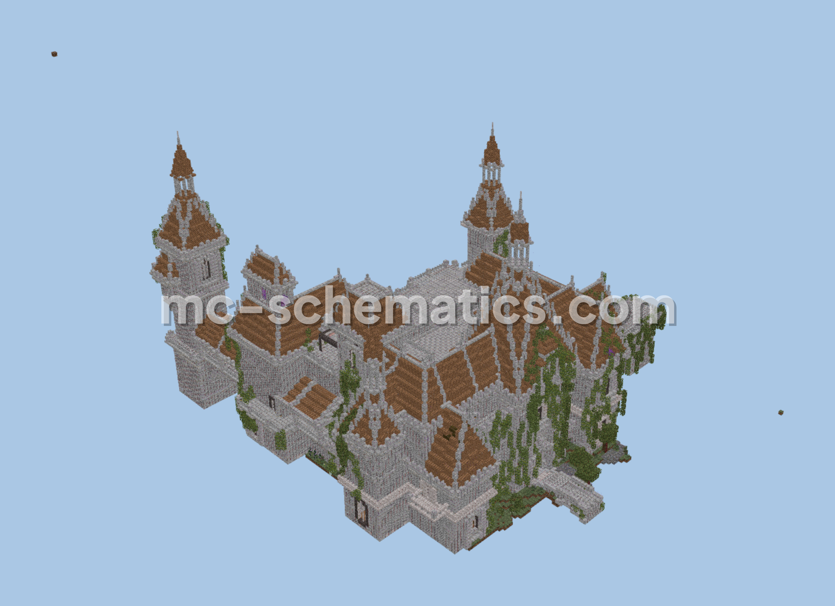 Medieval Castle Garden Structure Minecraft schematic