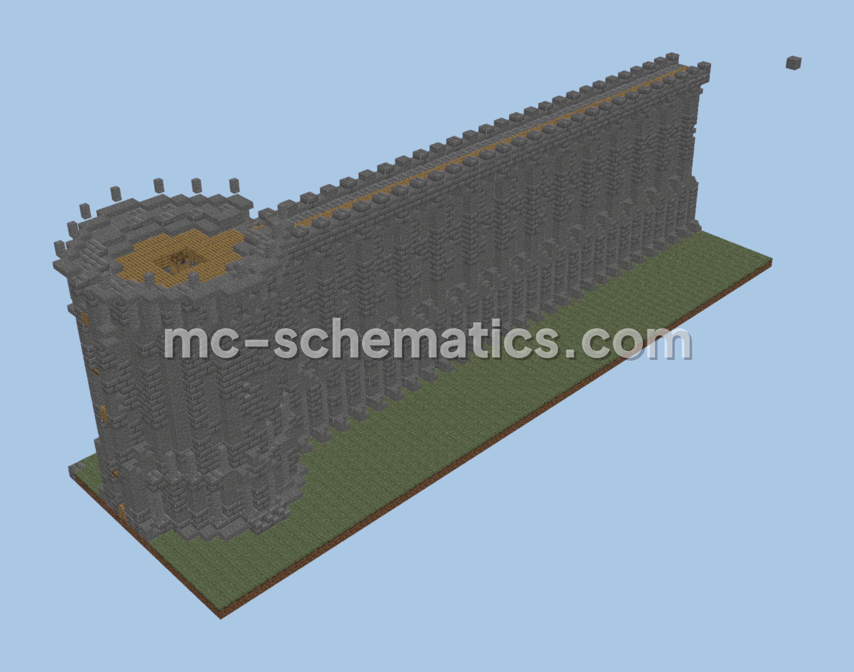Medieval Castle Wall Minecraft schematic