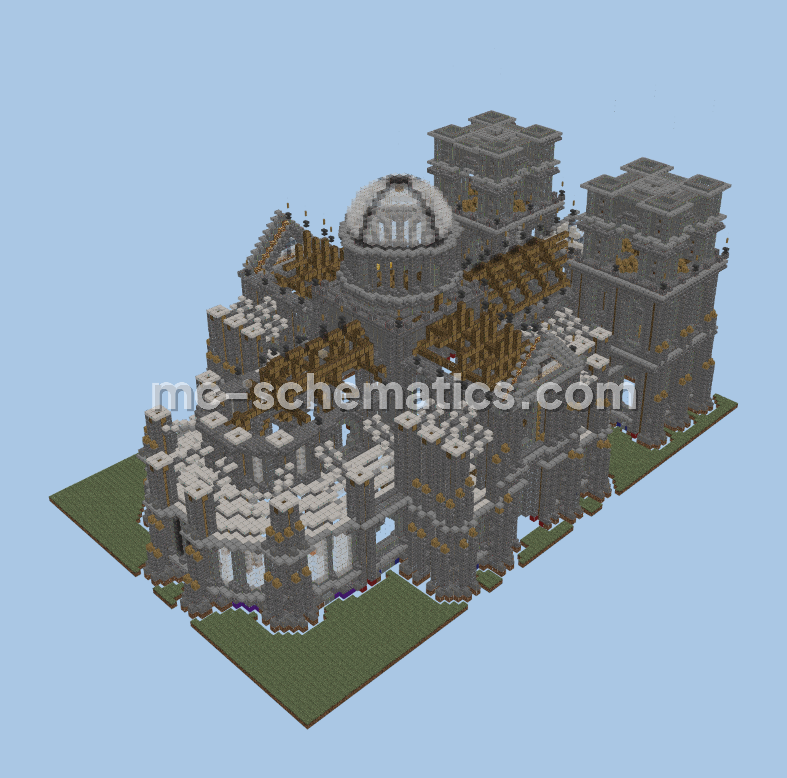 Medieval Cathedral Structure Minecraft schematic preview