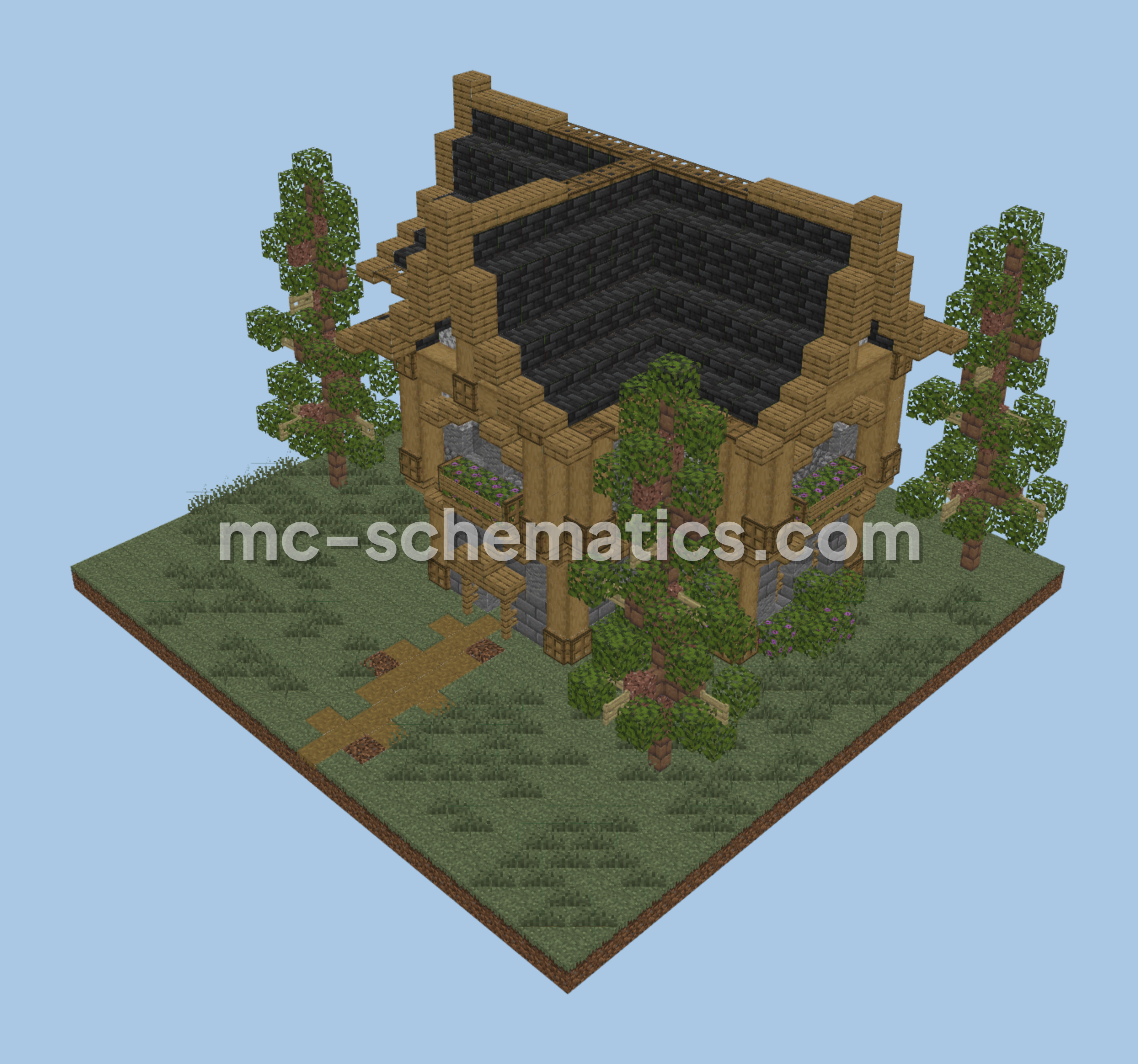 Medieval Cottage Minecraft Build Minecraft schematic preview
