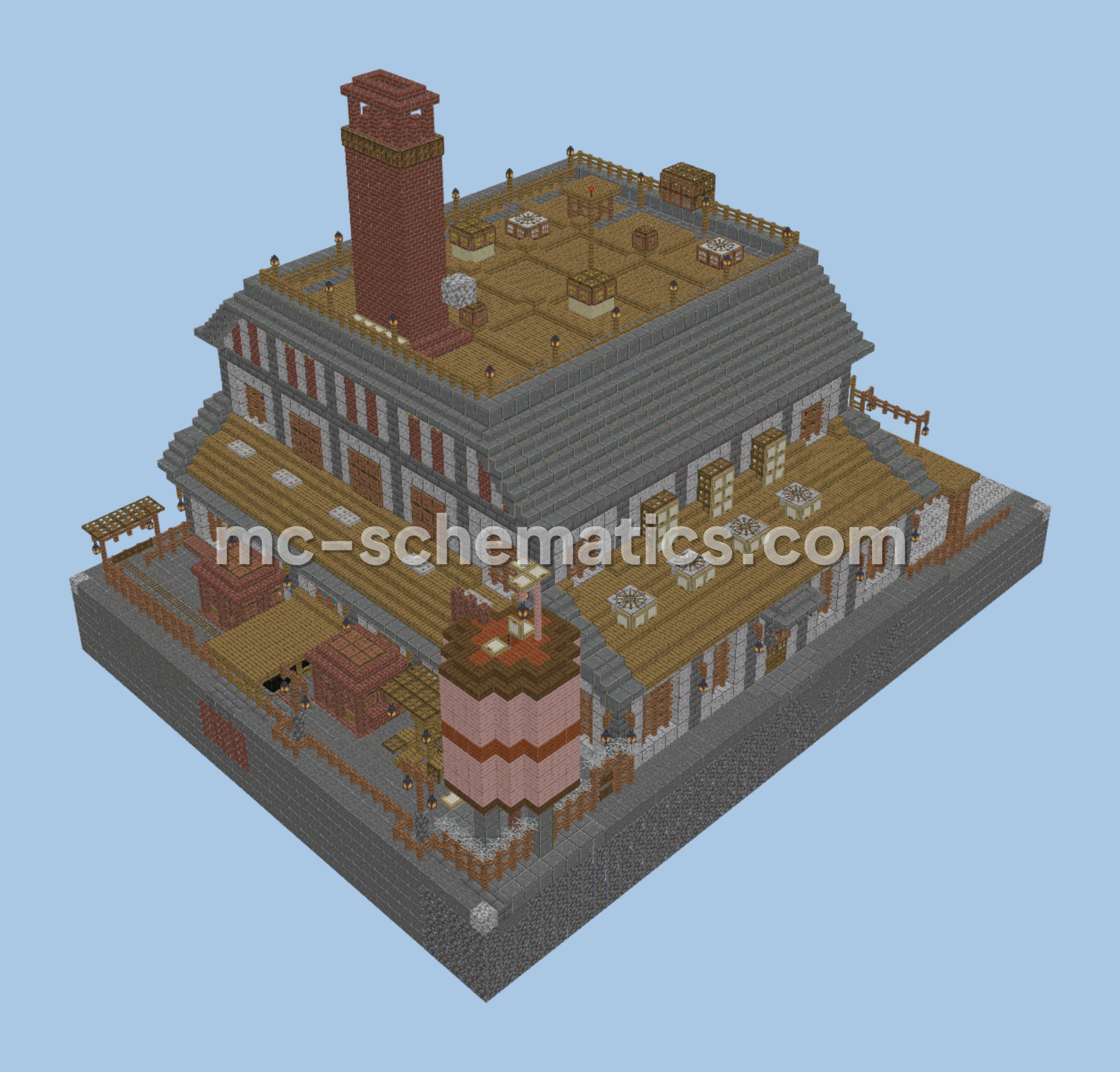 Medieval Distillery Structure Minecraft schematic preview