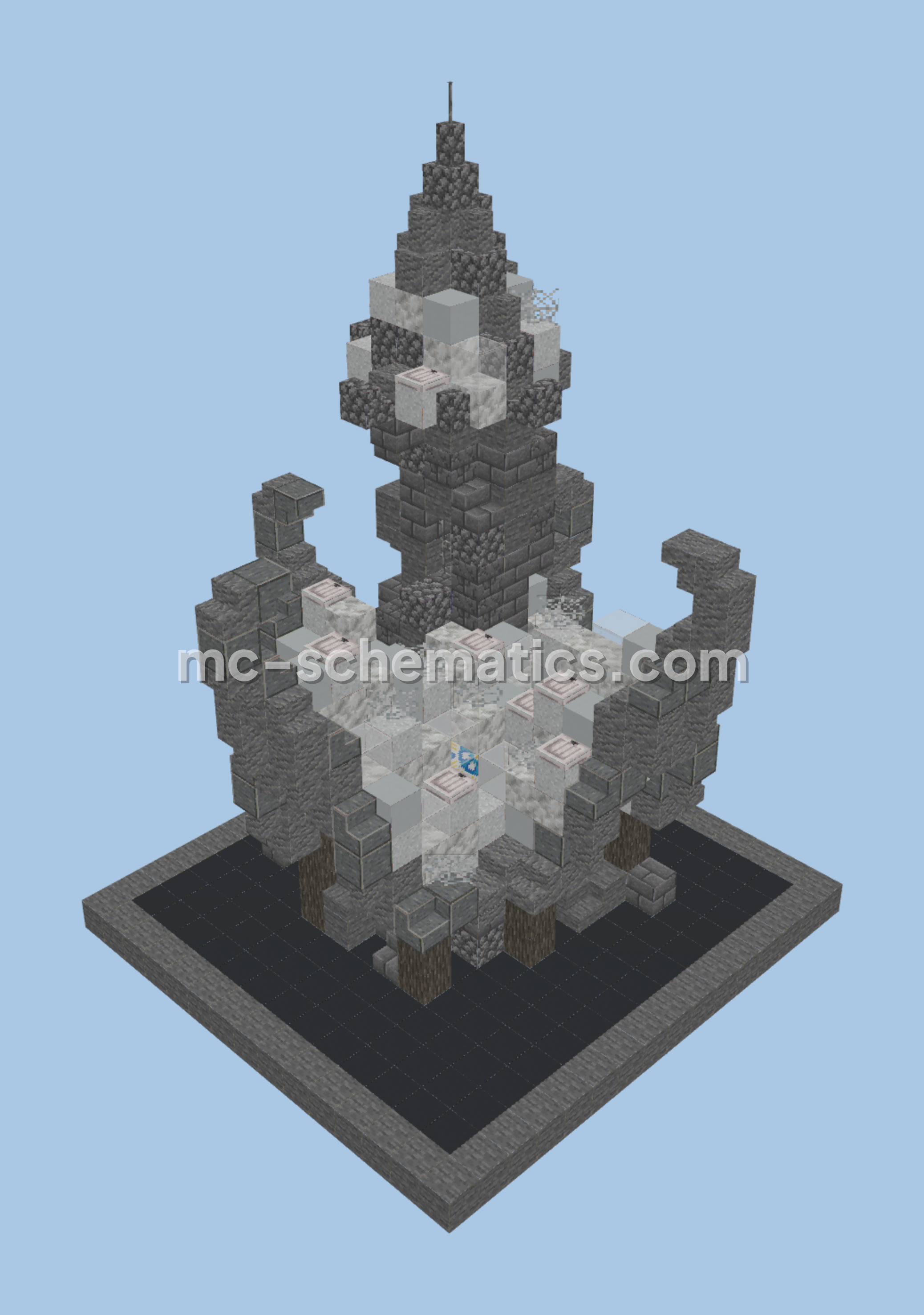 Medieval Fantasy House 2 Sky Build Minecraft schematic