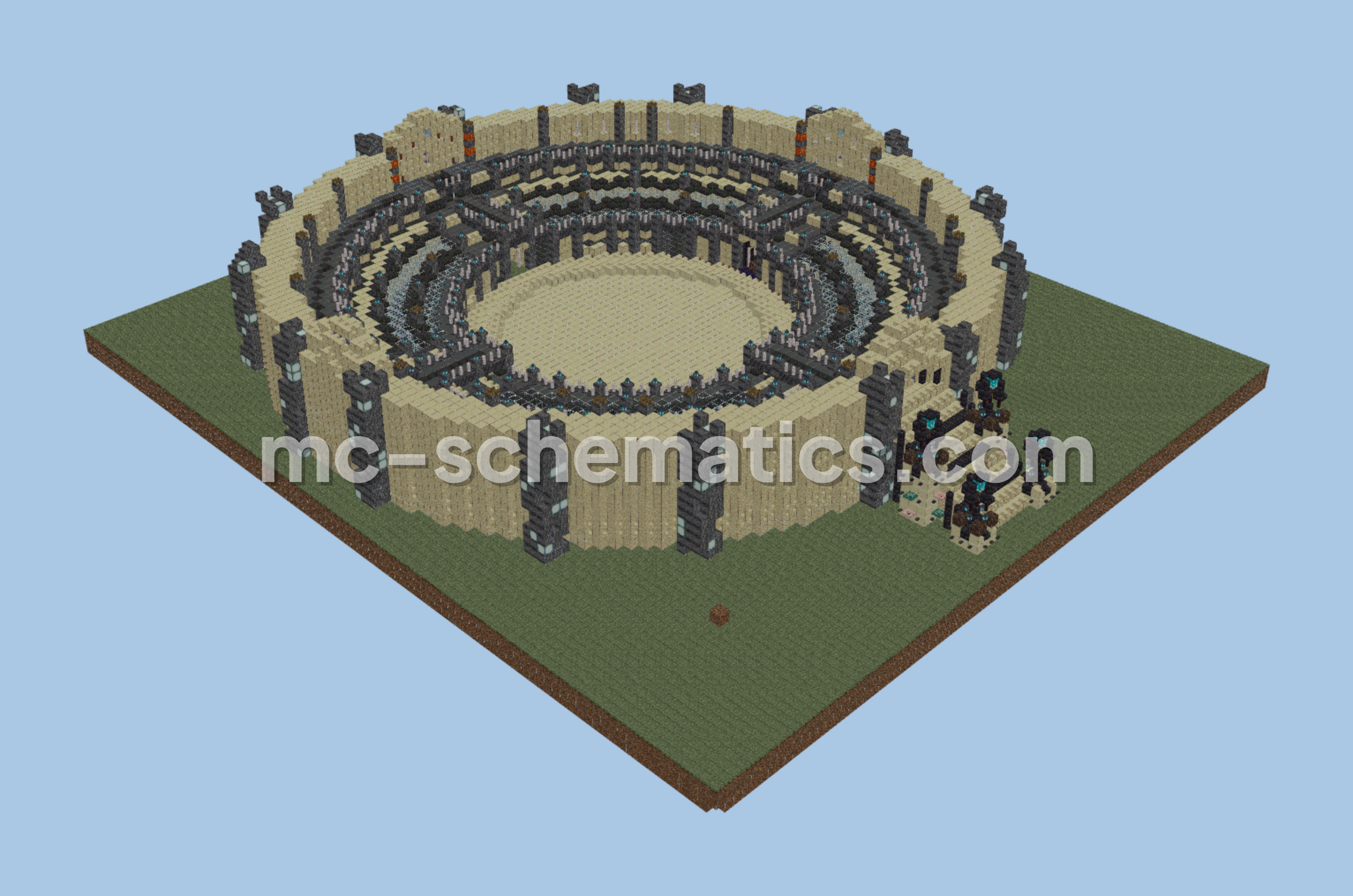 Medieval Fighting Arena Minecraft schematic preview