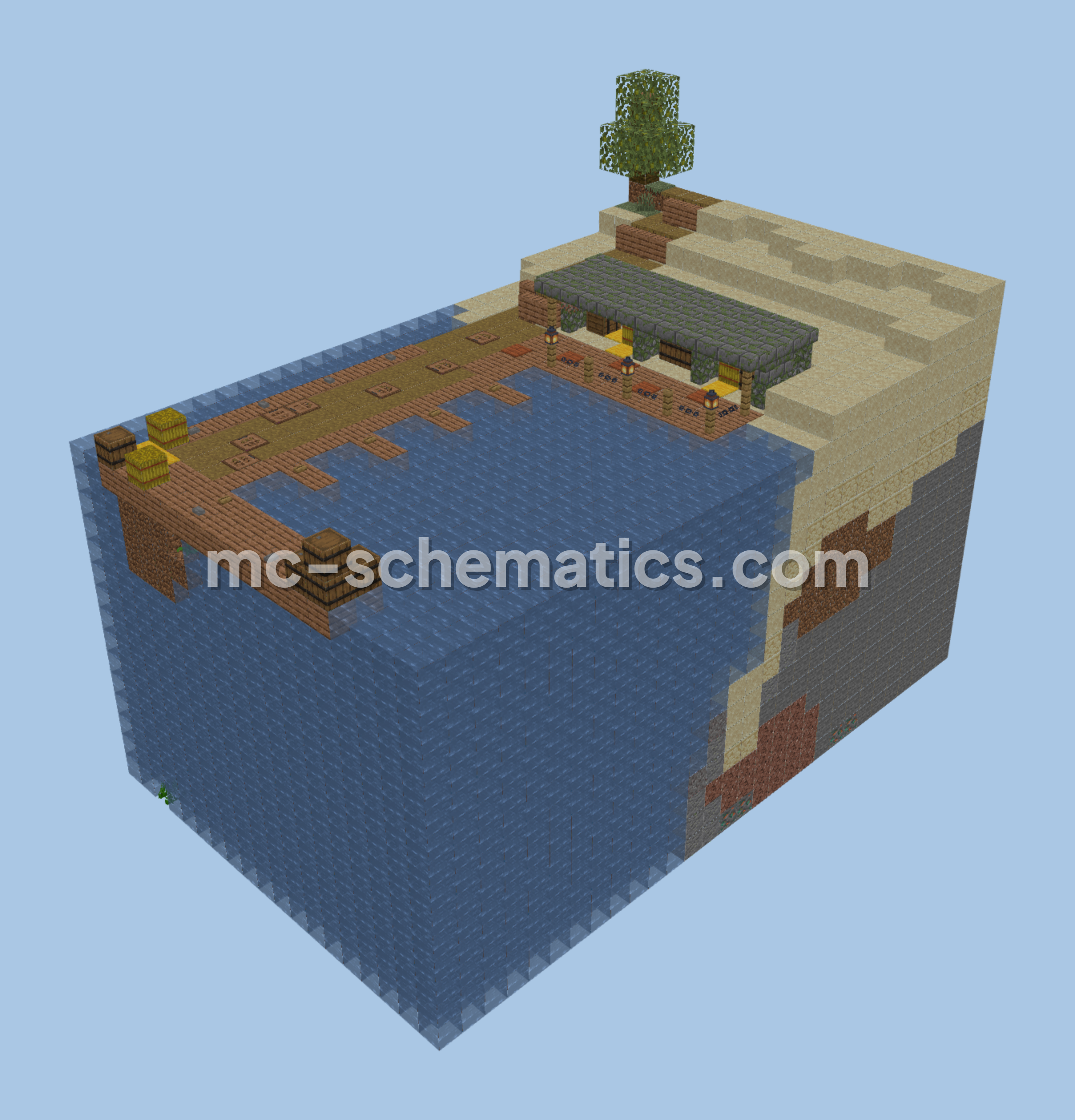 Medieval Fishing Port at Jackdaw Hollow Minecraft schematic
