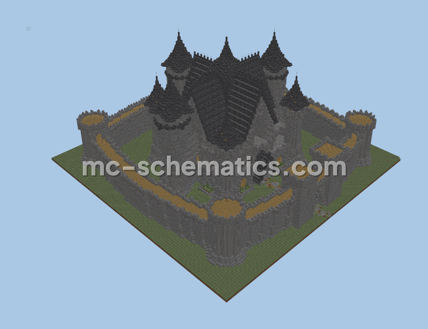 Medieval Fortress Castle Build Minecraft schematic