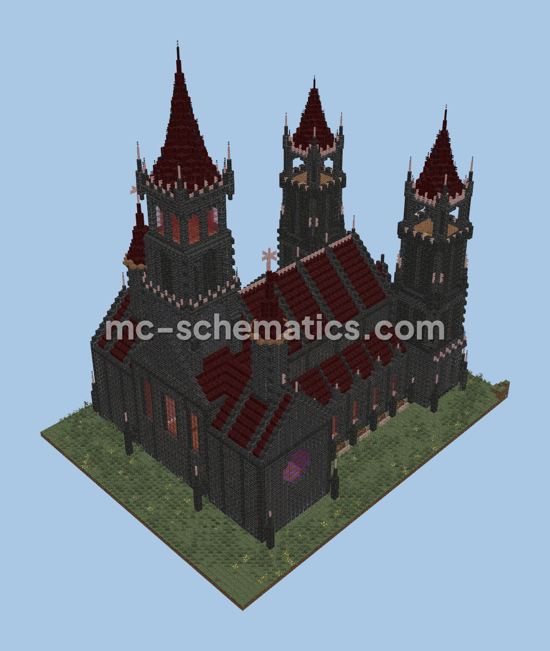 Medieval Gothic Castle Structure Minecraft schematic