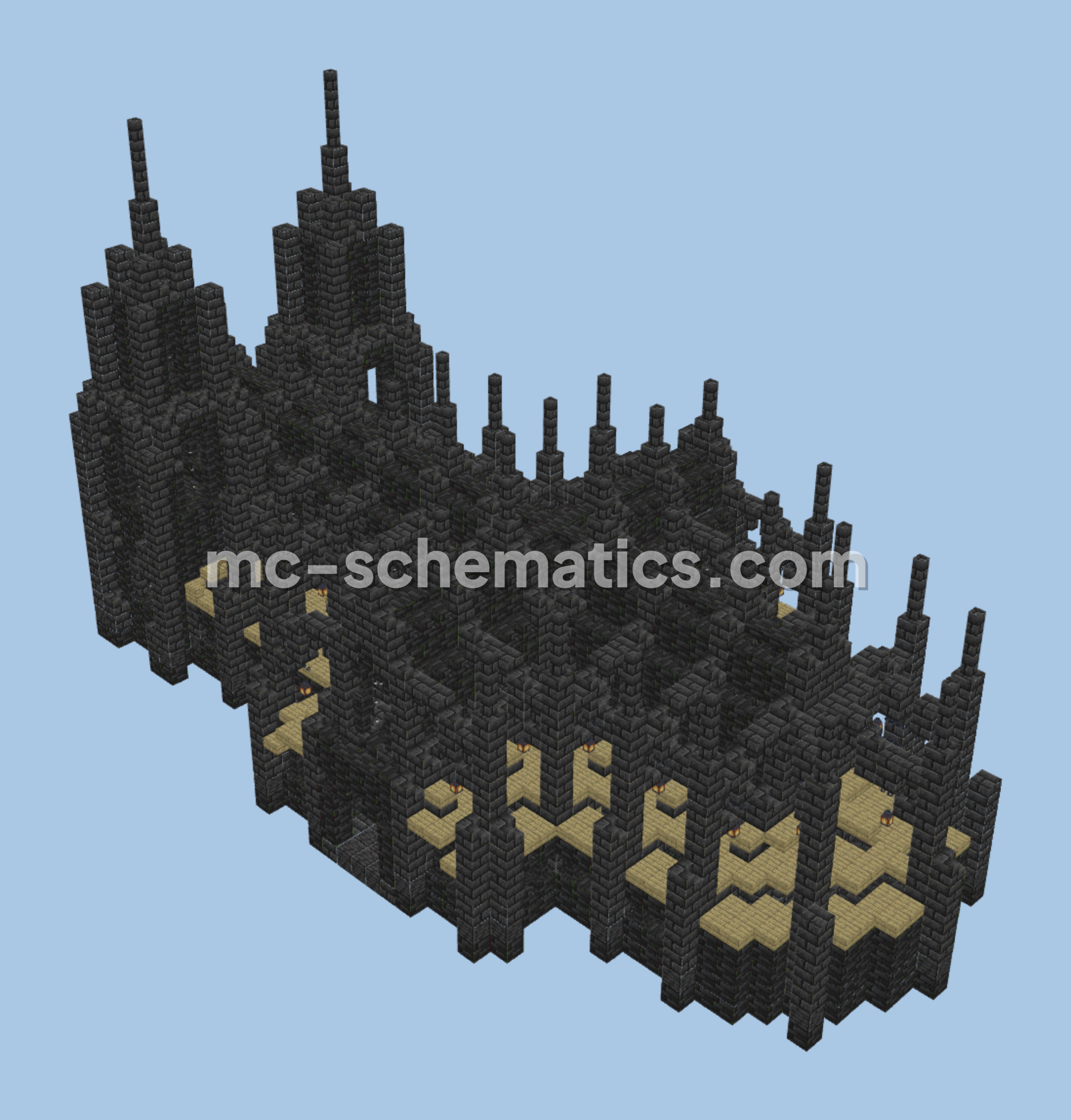Medieval Gothic Cathedral Minecraft schematic preview