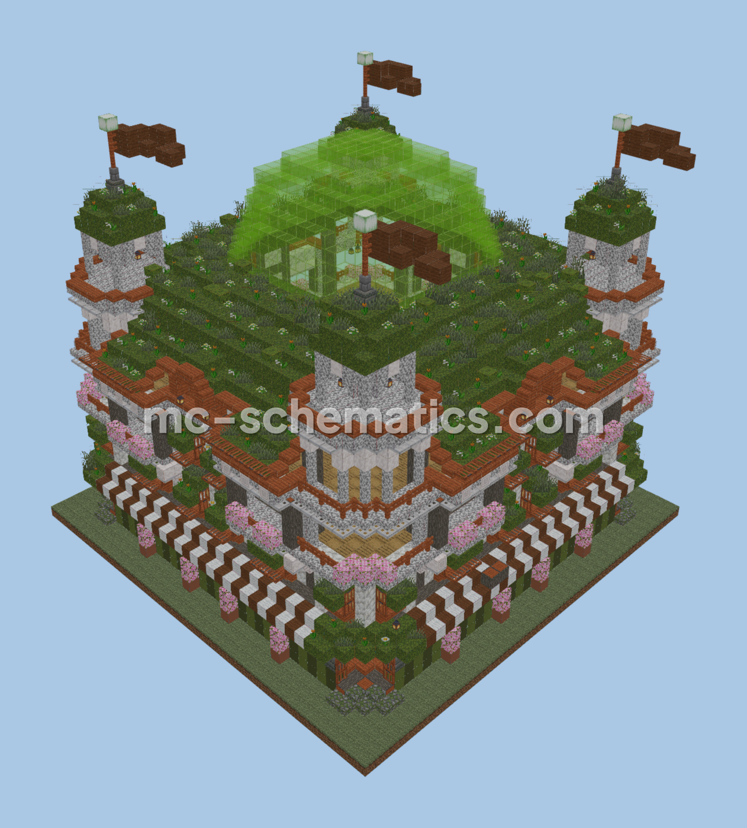 Medieval Green Shop Minecraft schematic preview