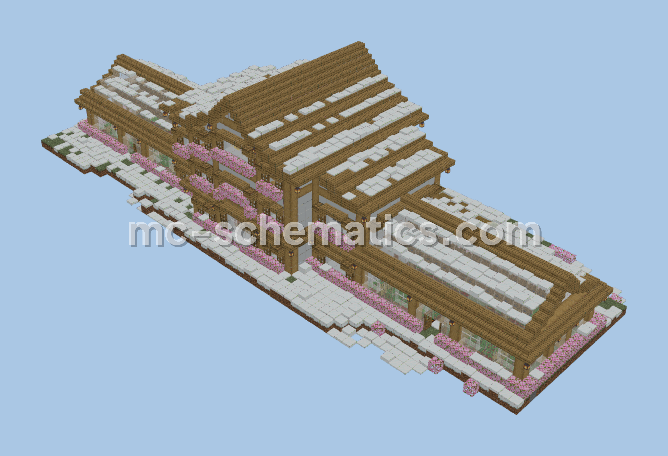 Medieval Greenhouse Winter Schematic Minecraft schematic preview