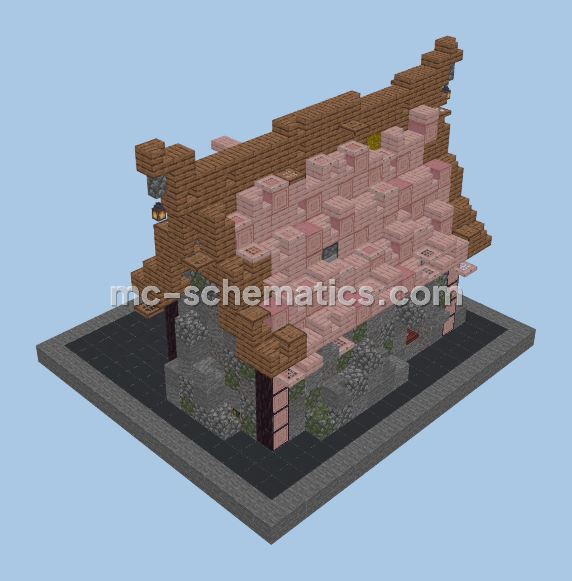 Medieval House - Deepslate & Spruce Minecraft schematic preview