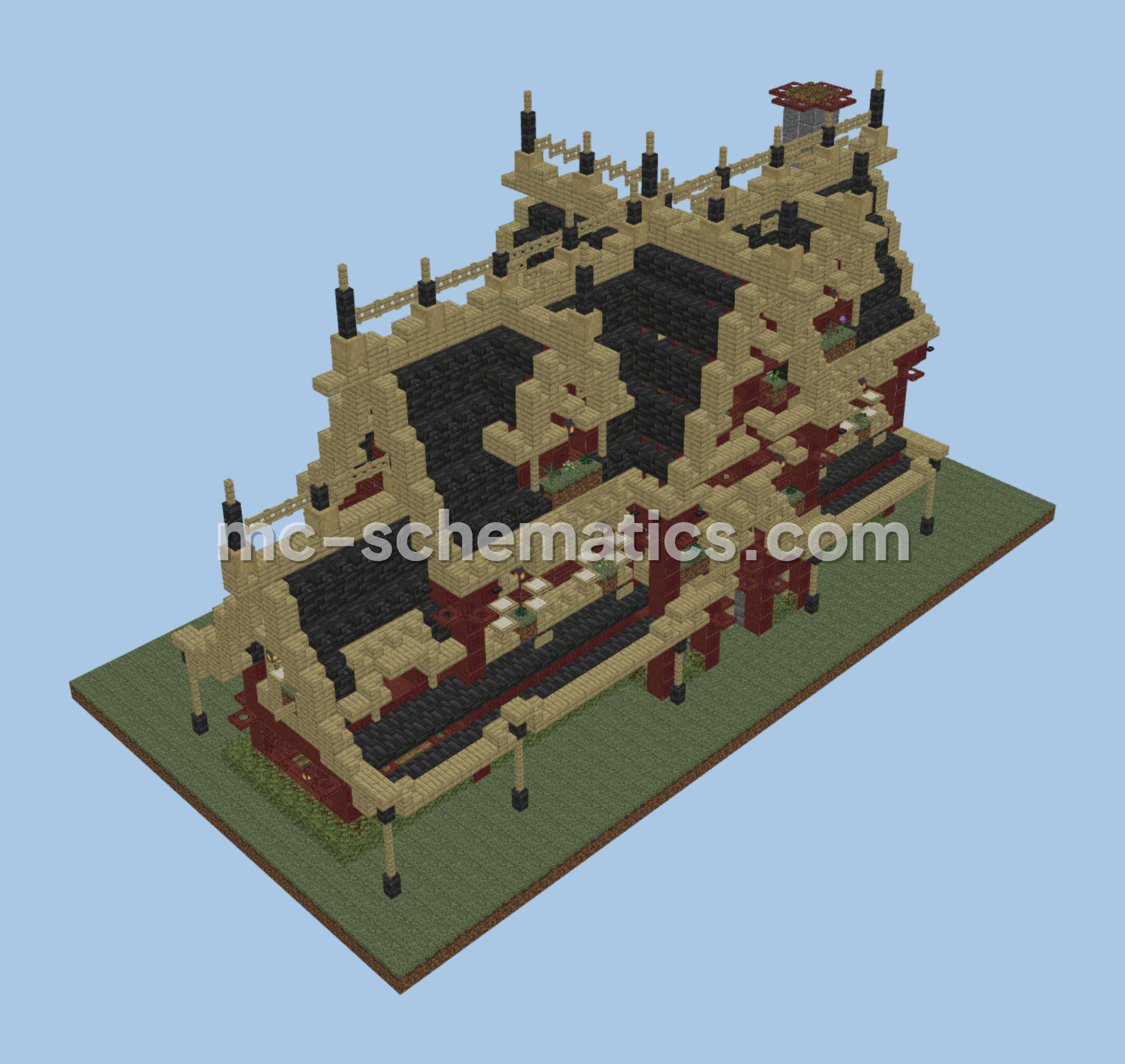 Medieval House With Decorated Interior Minecraft schematic preview