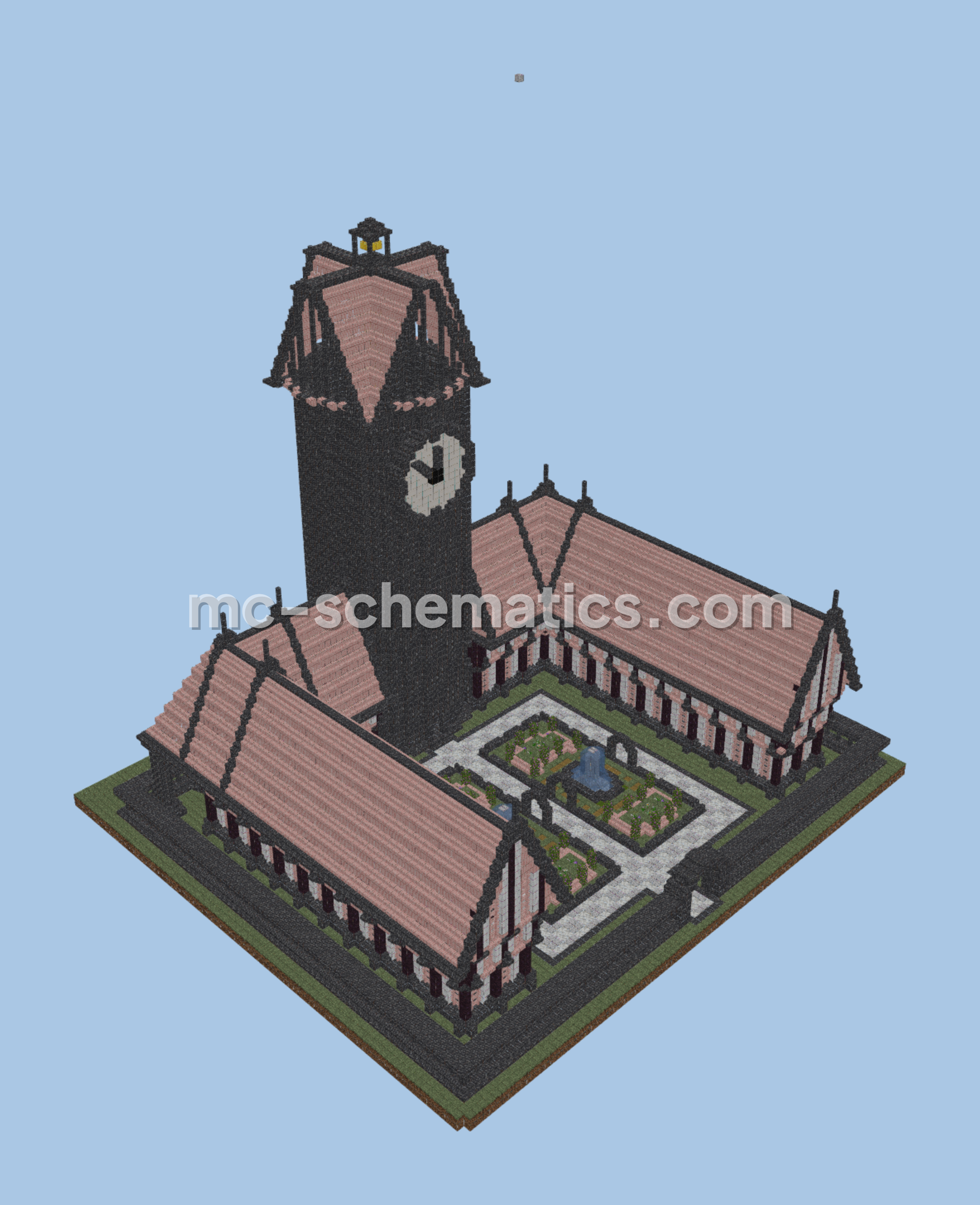 Medieval Tower House With Dirt Accents Minecraft schematic preview