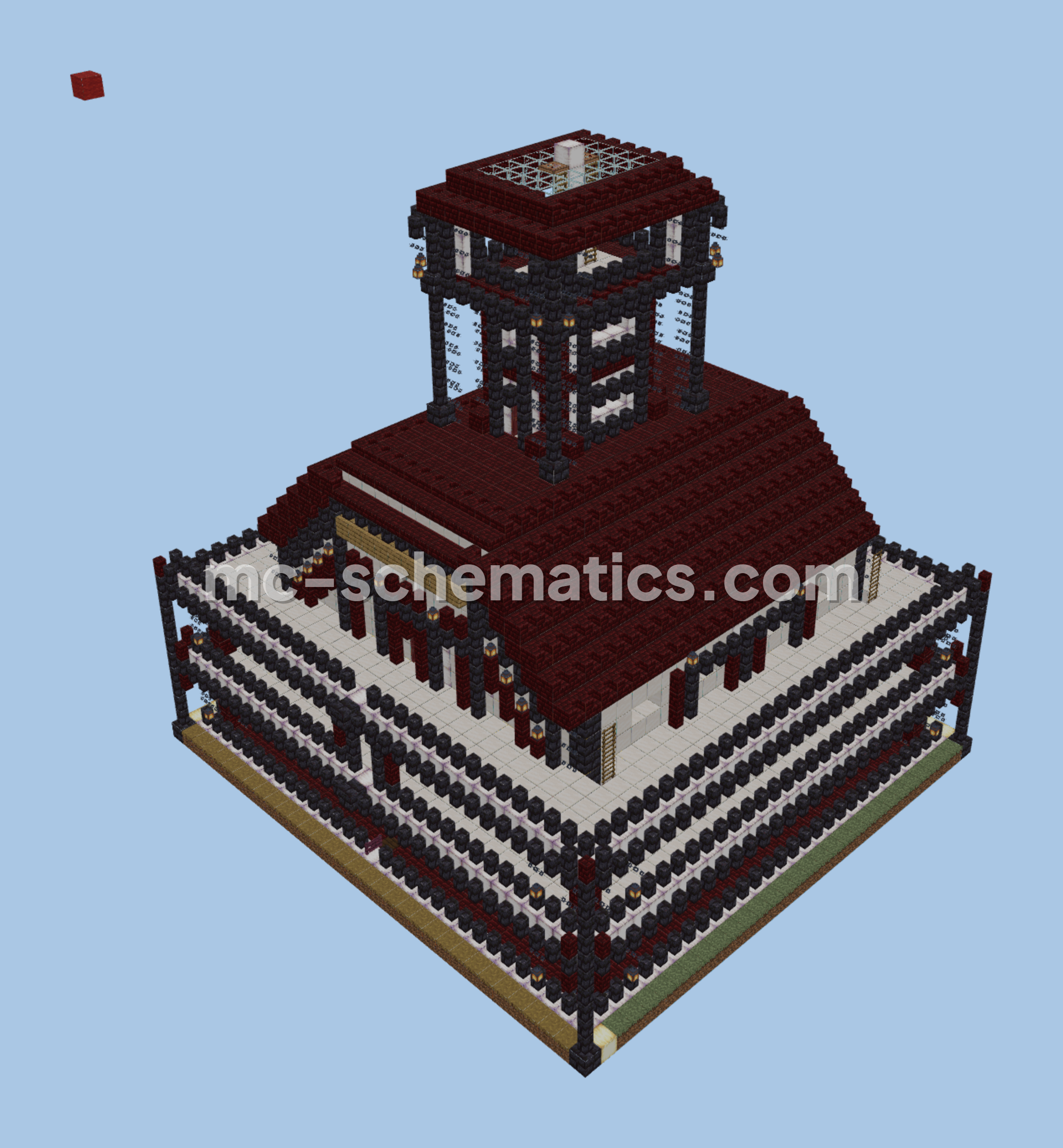 Medieval House With Tower Minecraft schematic preview