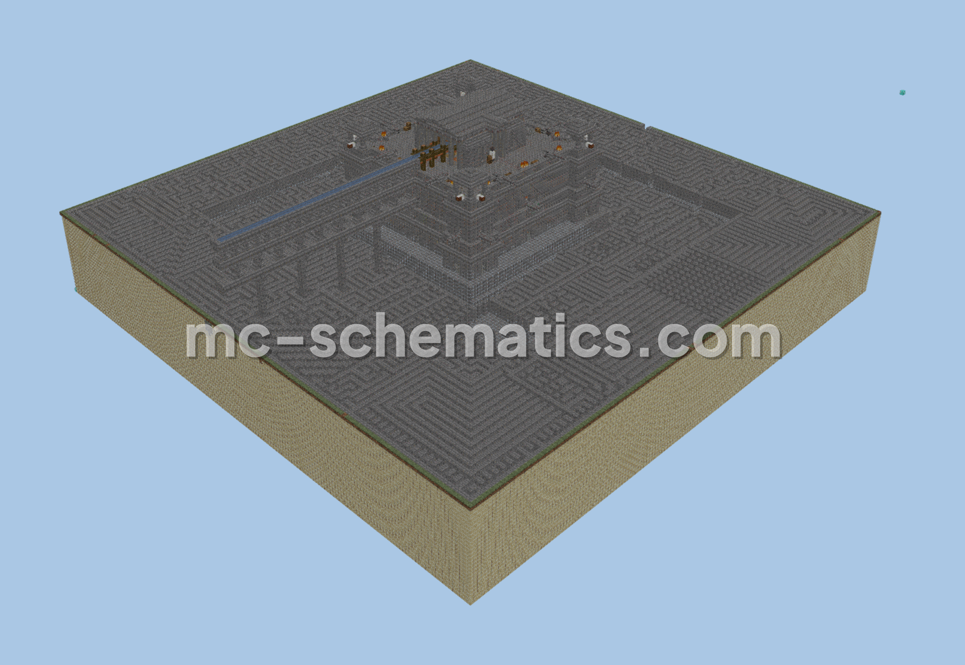 Medieval Labyrinth Castle Minecraft schematic preview