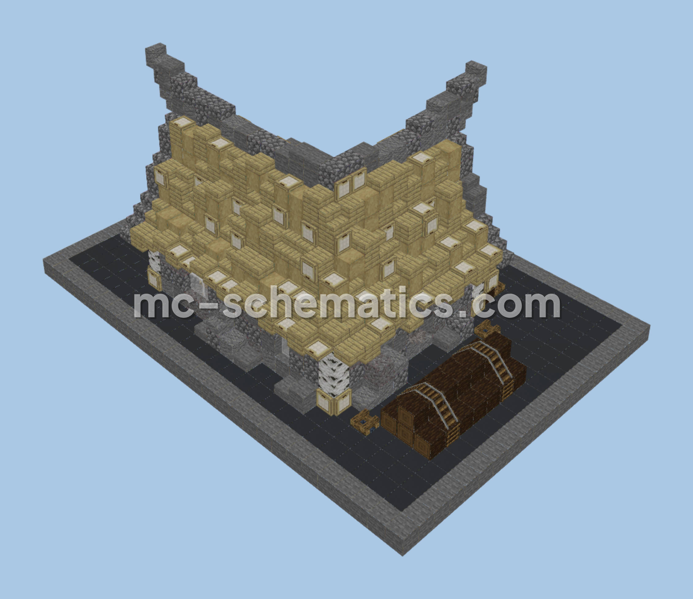 Medieval Lumberjack House Minecraft schematic preview