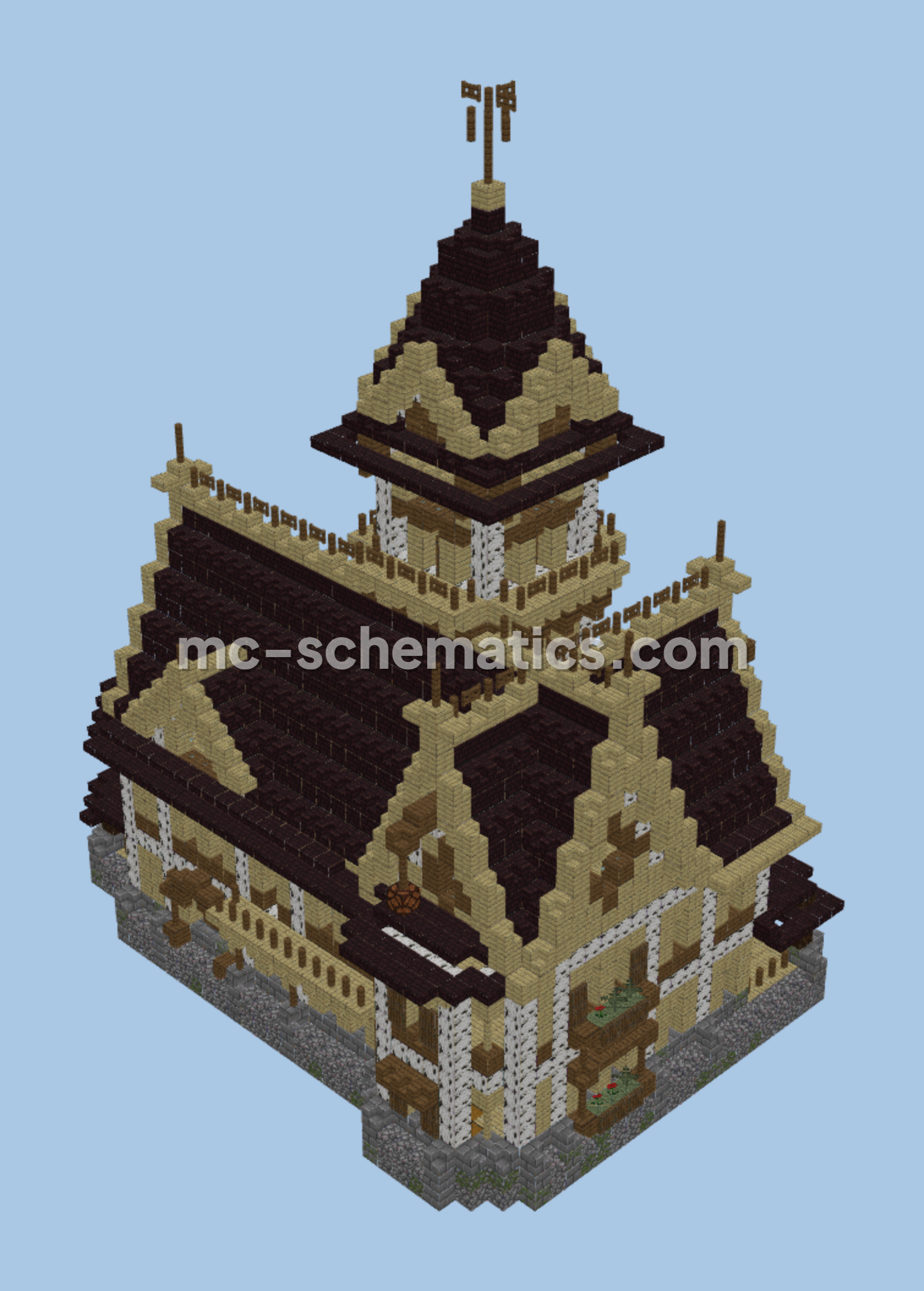 Medieval Mansion House Minecraft schematic preview