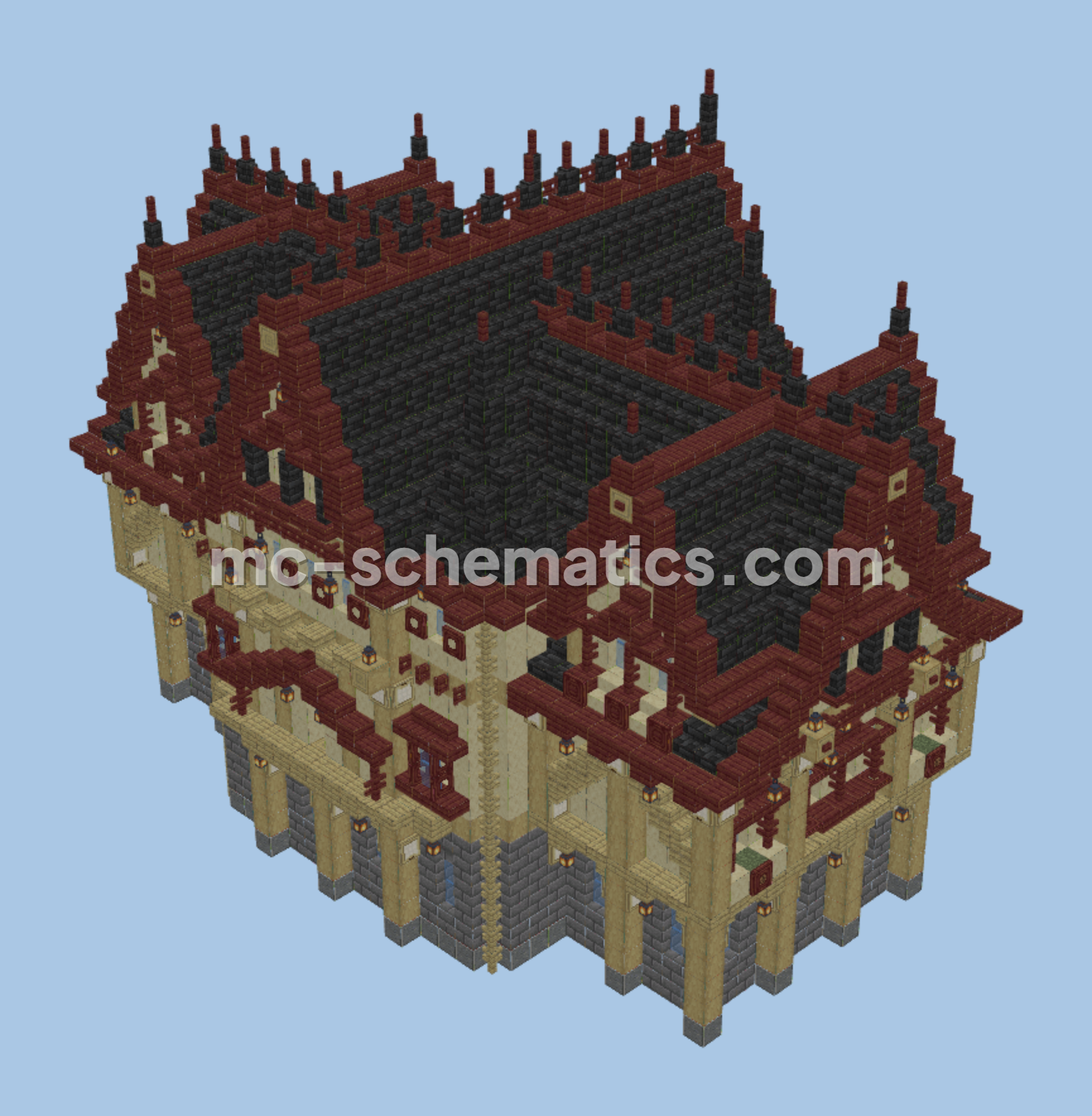 Medieval Mansion Minecraft schematic preview