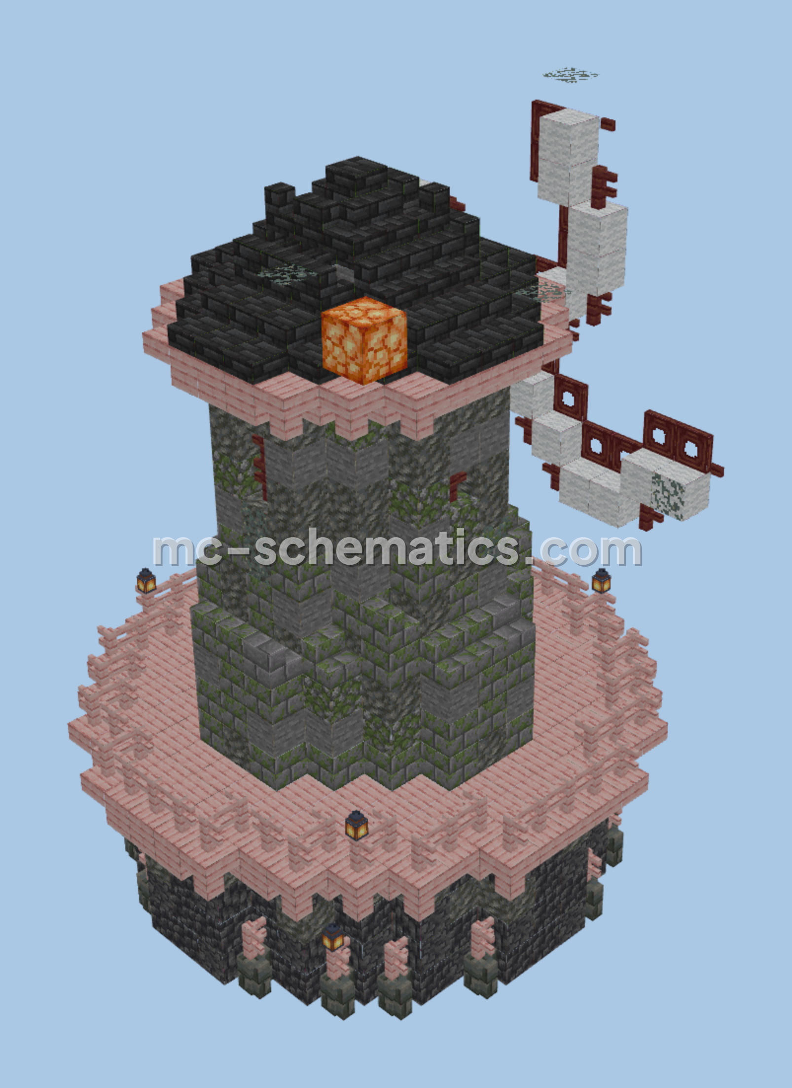 Medieval Windmill Build Schematic Minecraft schematic preview