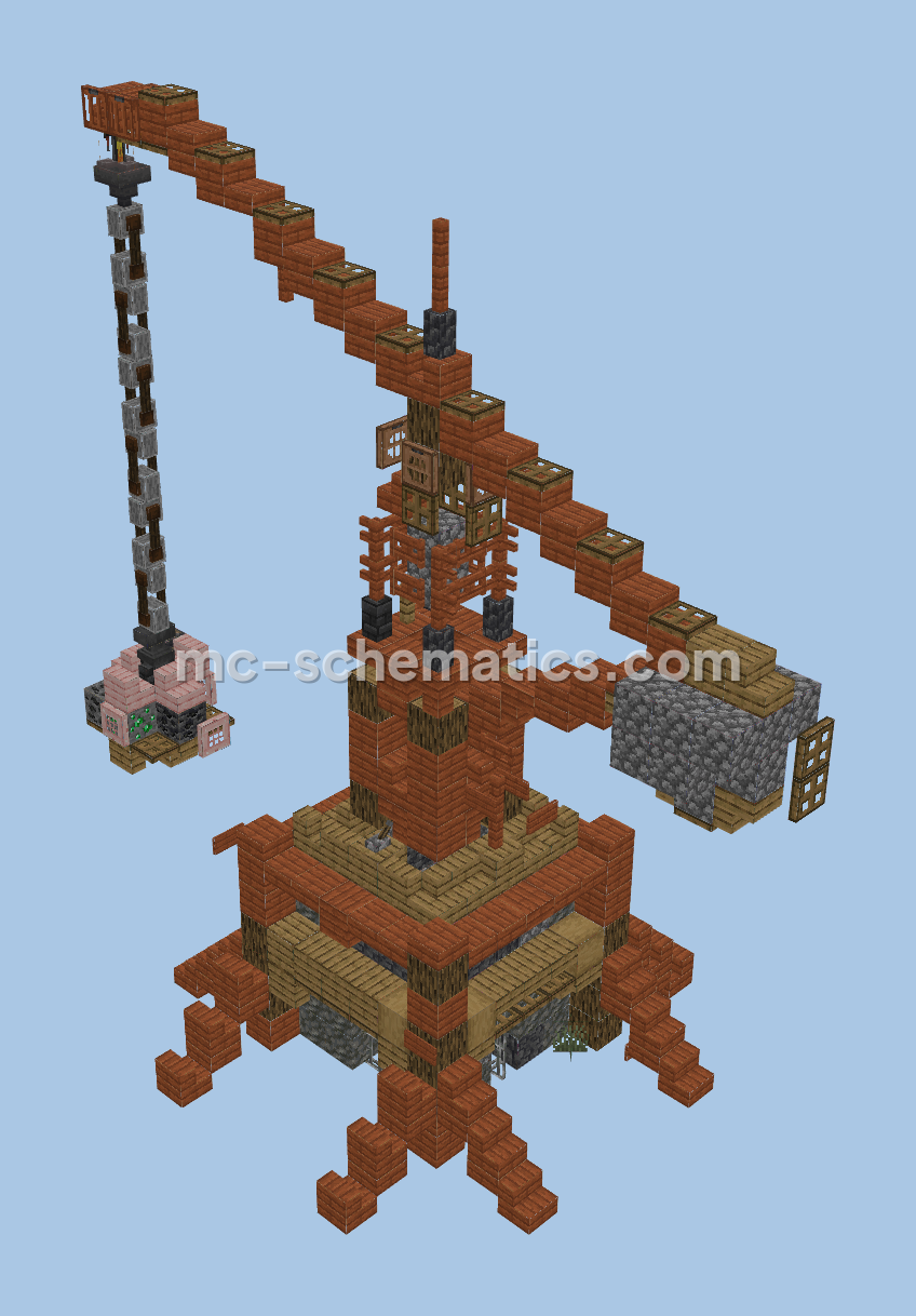 Medieval Rustic Crane Minecraft schematic