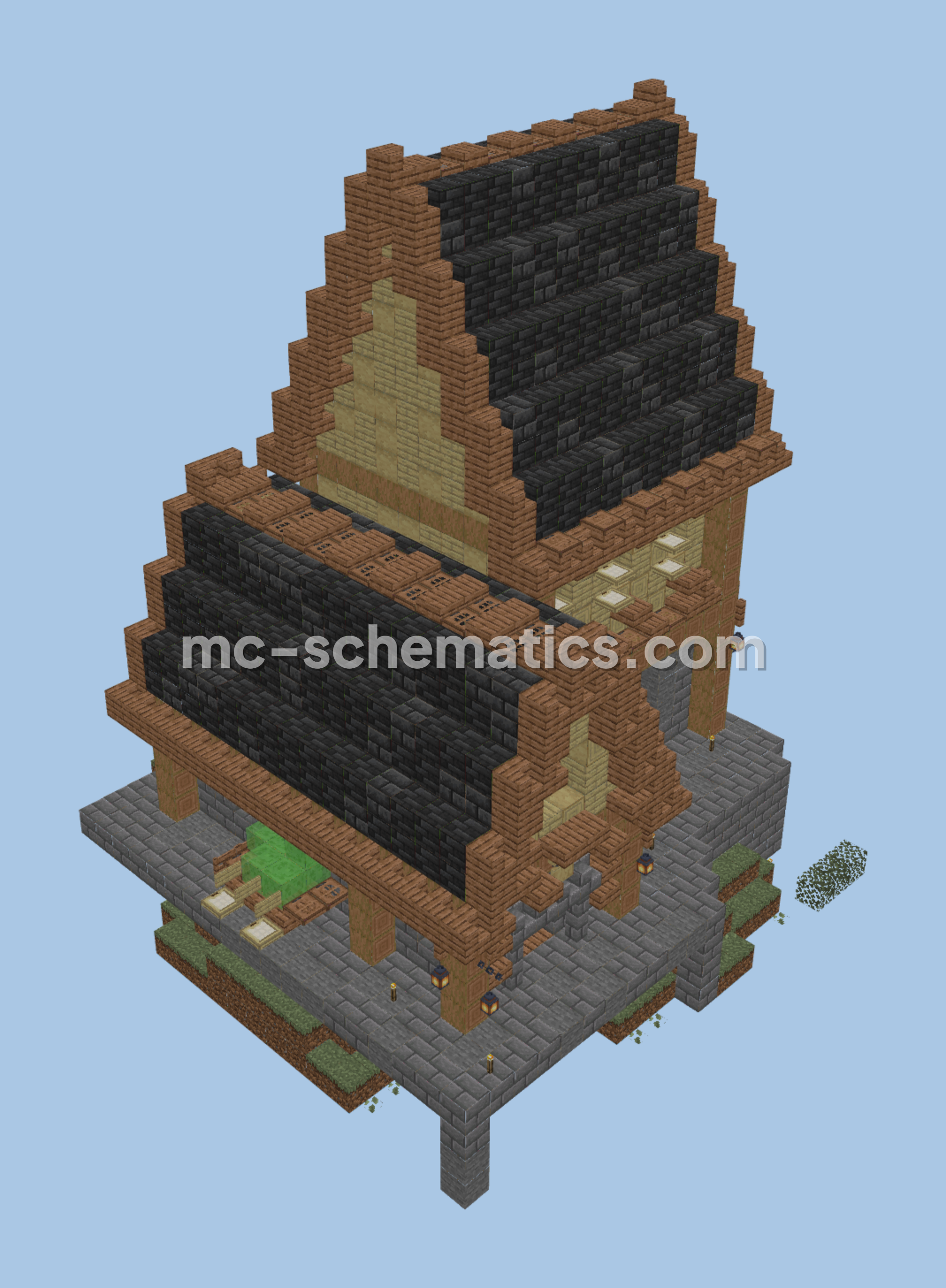 Medieval Slime and Snow Block Farm Minecraft schematic preview
