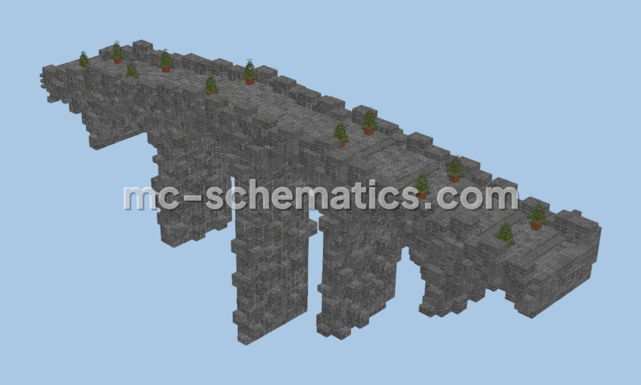 Medieval Granite Bridge Minecraft schematic preview