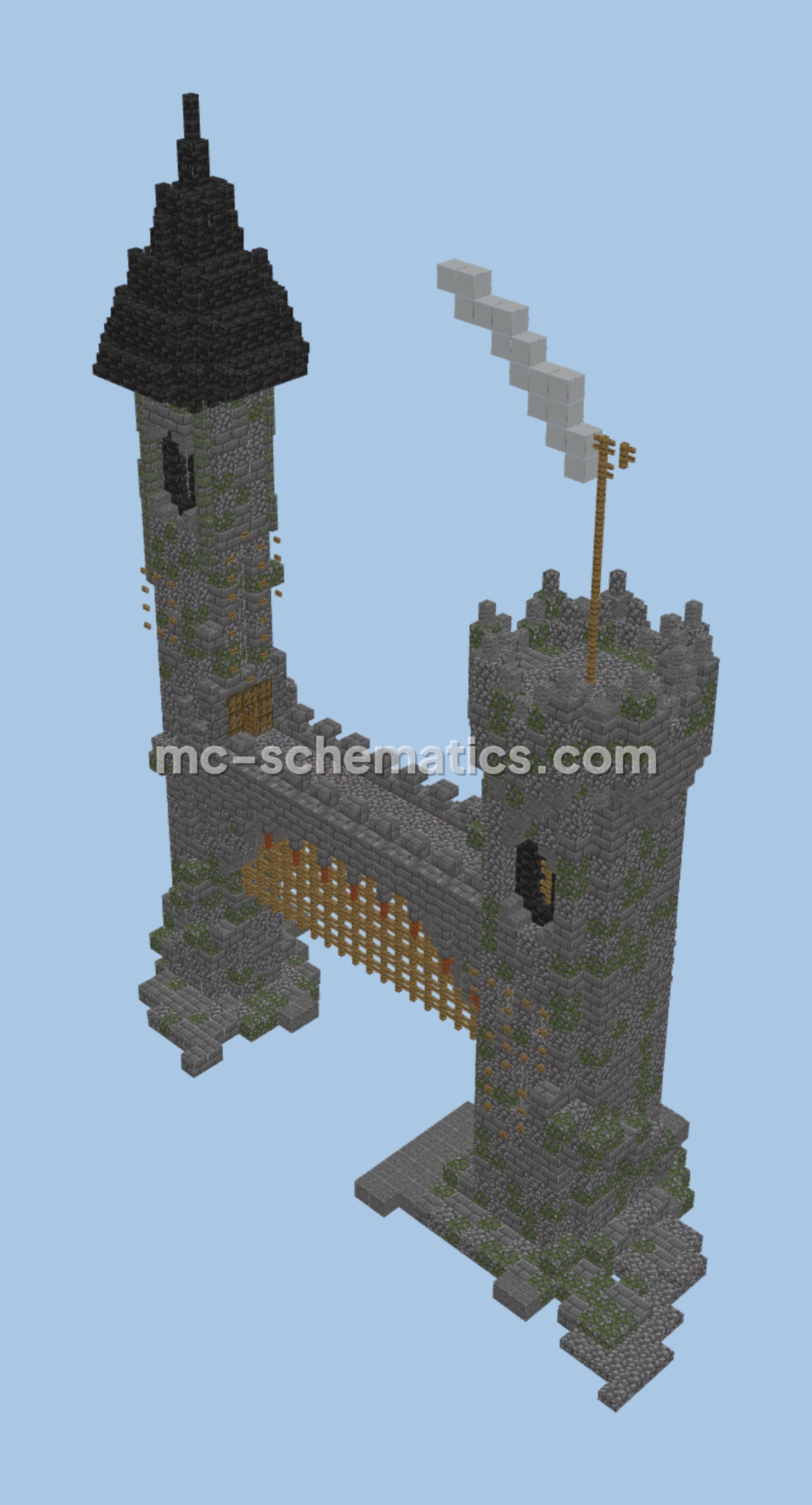 Medieval Stone Castle Entrance Gate Minecraft schematic