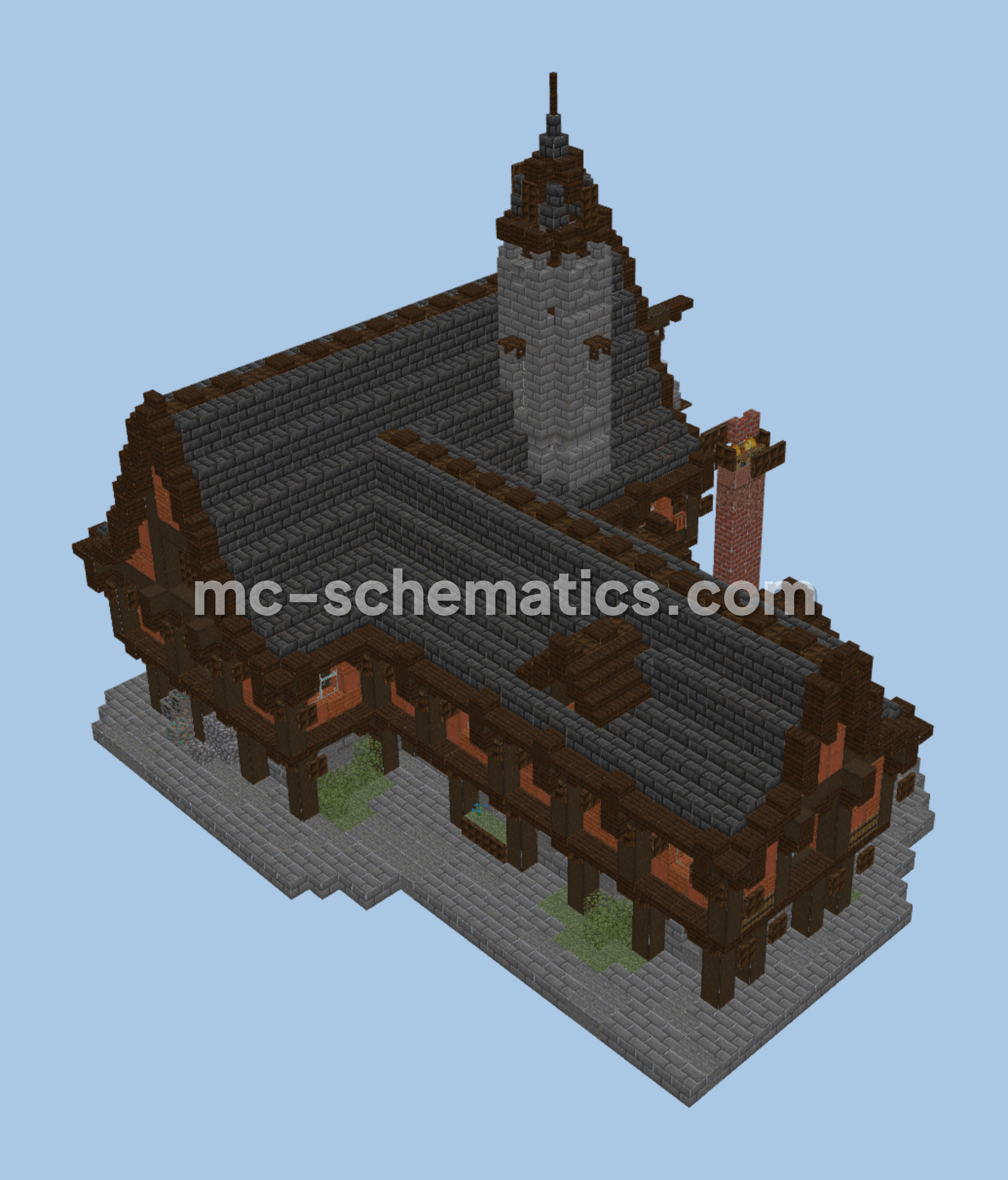 Medieval Storage House Design Minecraft schematic